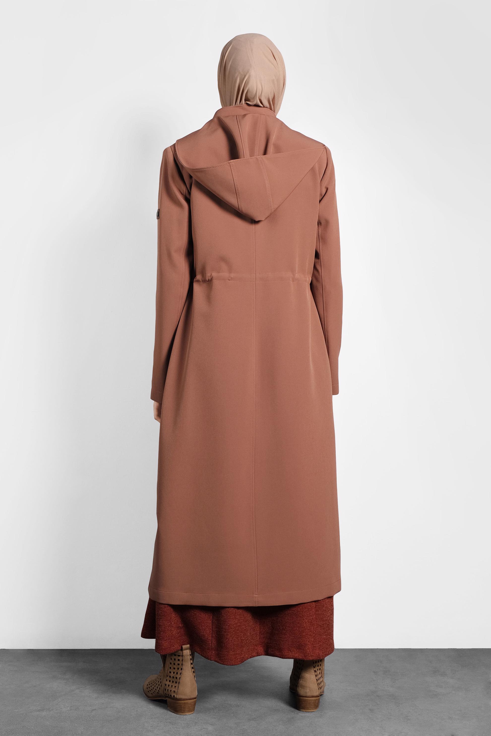 Hijab clothing TABA BUTTONED TRENCH-COAT WITH POCKETS 10135