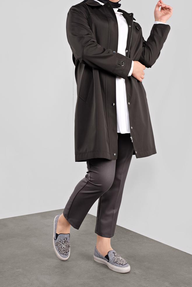 Hijab clothing BROWN 10146 DEWSPO BONDİNG TREÇNKOT 44/50 TEK46 - ALVİNA