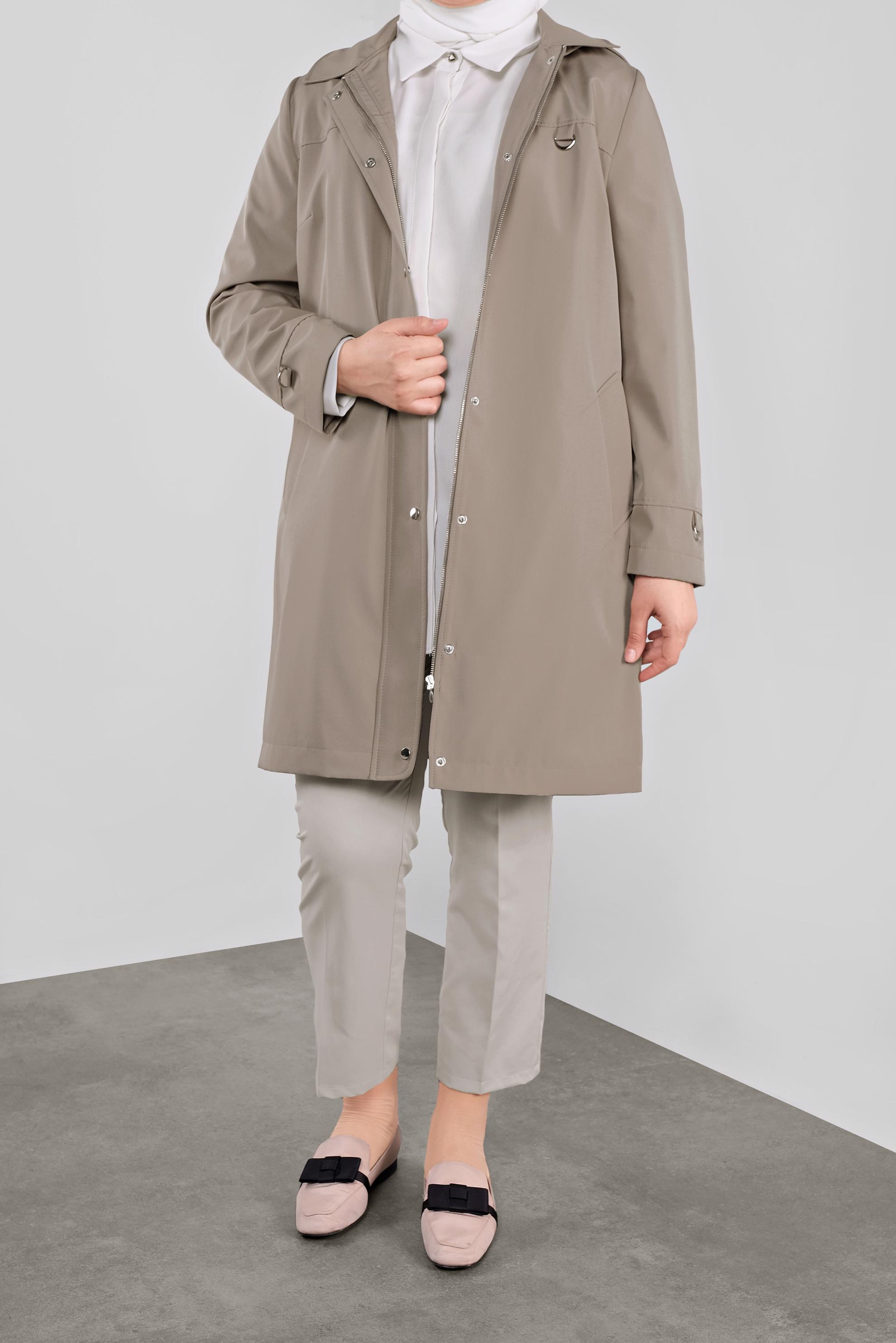 Hijab clothing BROWN 10146 DEWSPO BONDİNG TREÇNKOT 44/50 TEK46