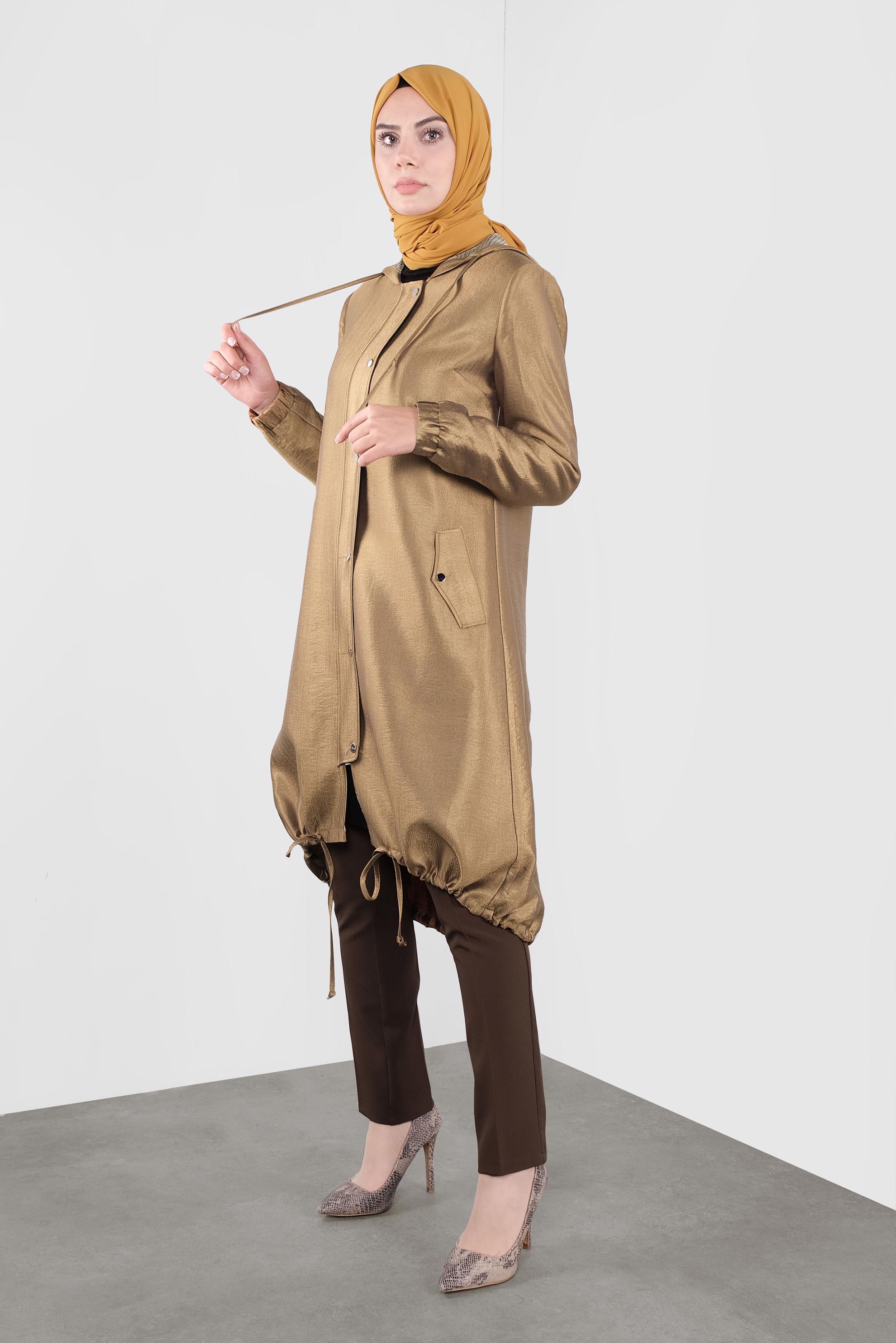 Vêtements hijab OR TRENCH-COAT À CAPUCHE 10173 