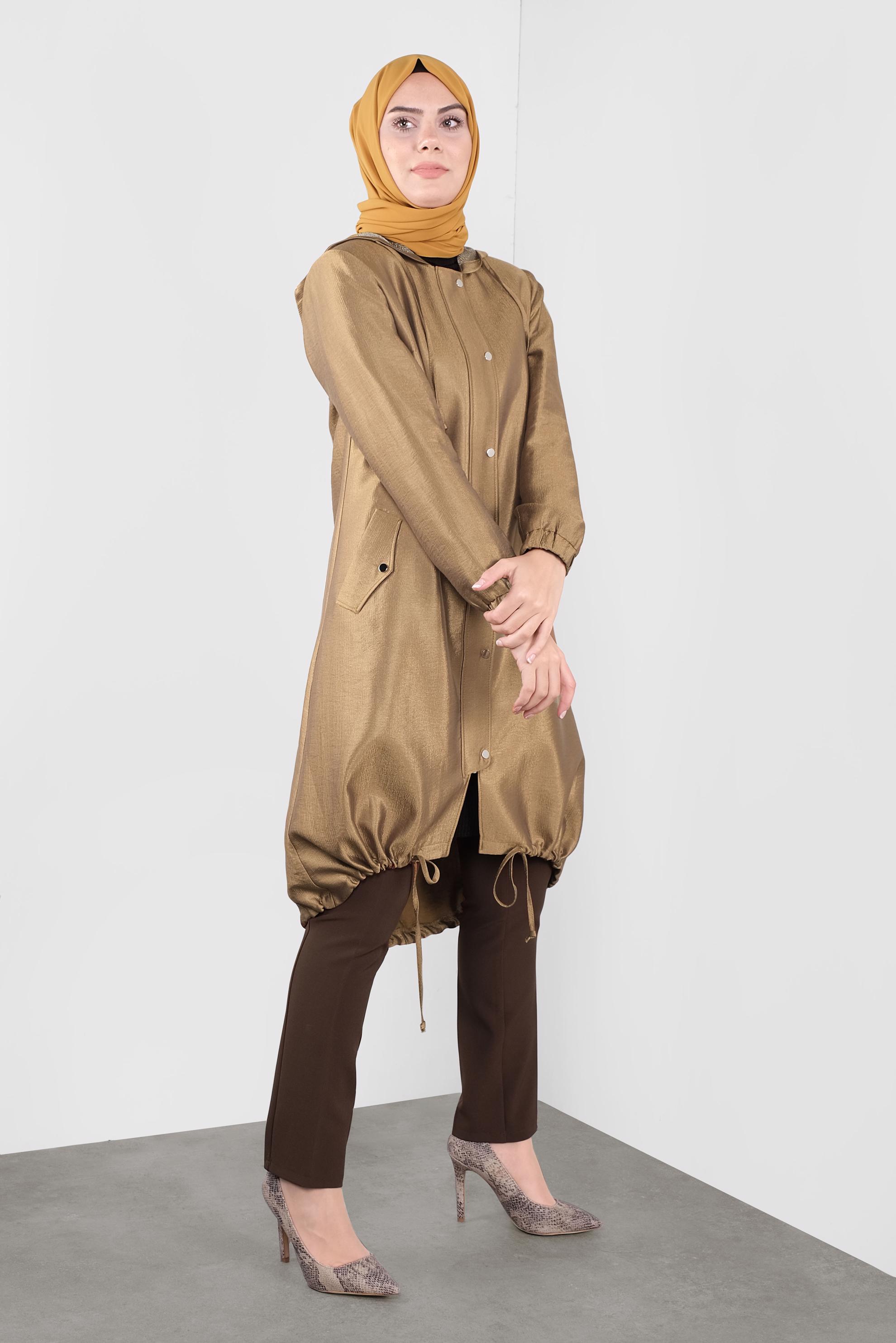 Vêtements hijab OR TRENCH-COAT À CAPUCHE 10173 