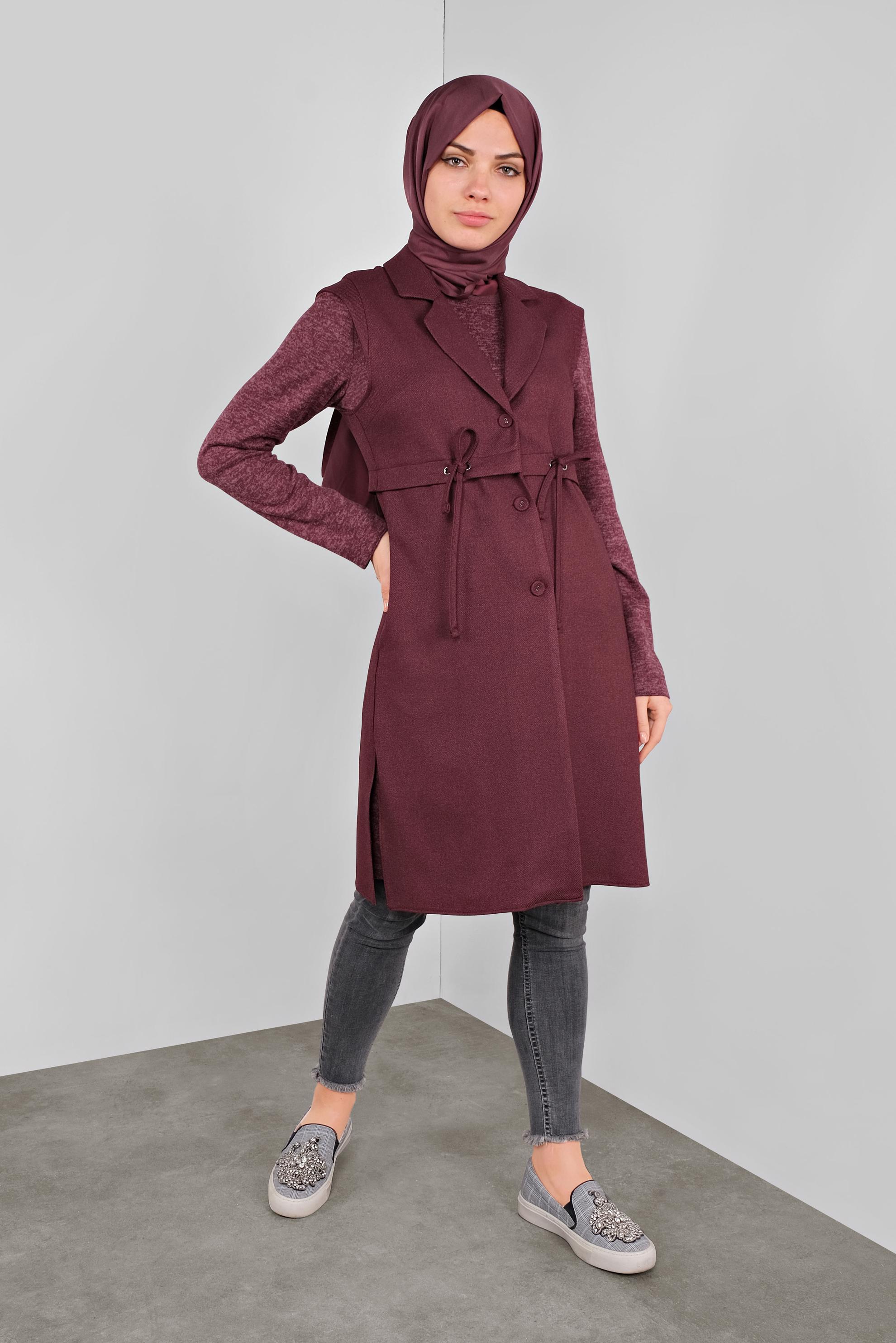 Hijab clothing DAMSON TIE-WAIST BUTTONED VEST 40121