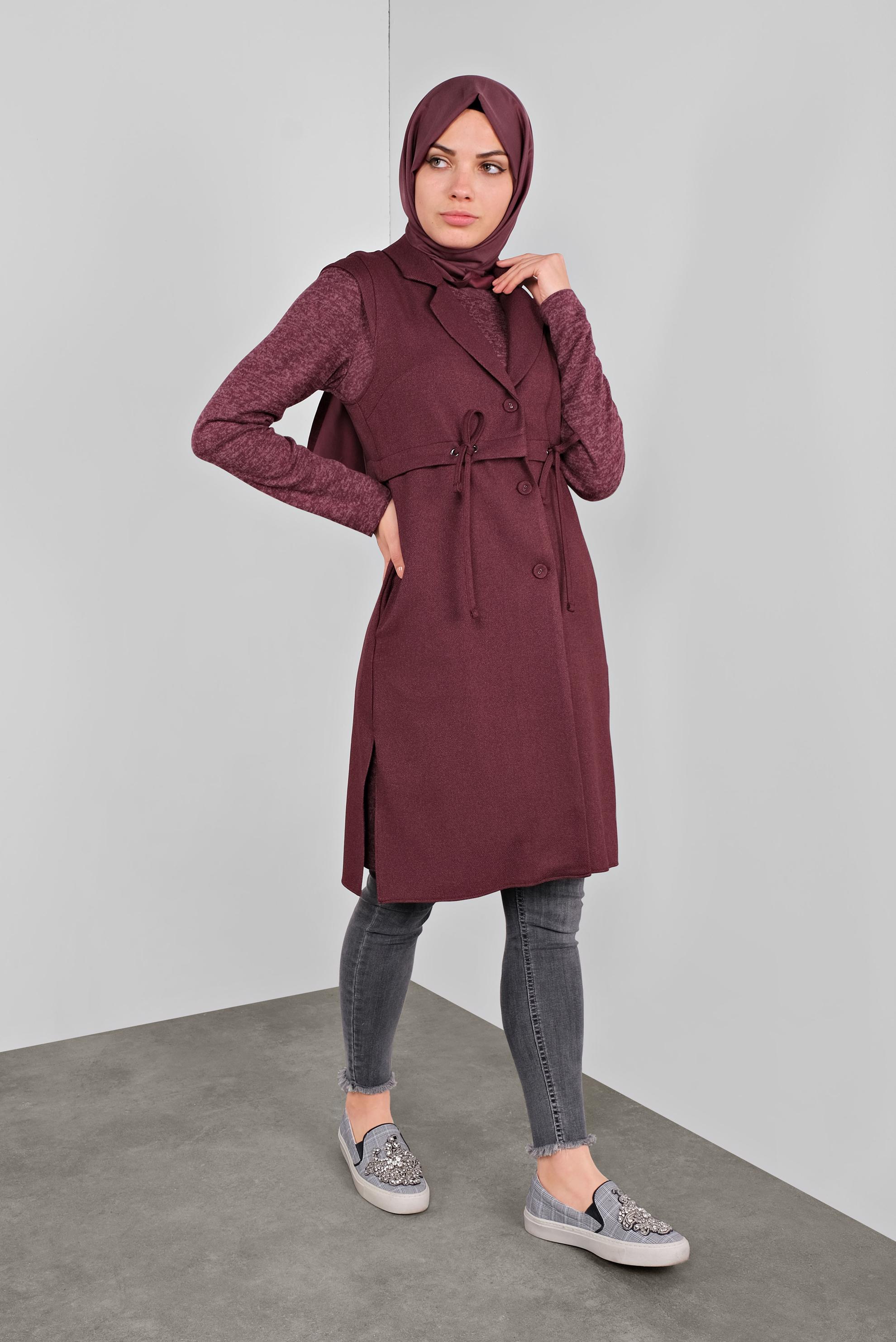 Hijab clothing DAMSON TIE-WAIST BUTTONED VEST 40121