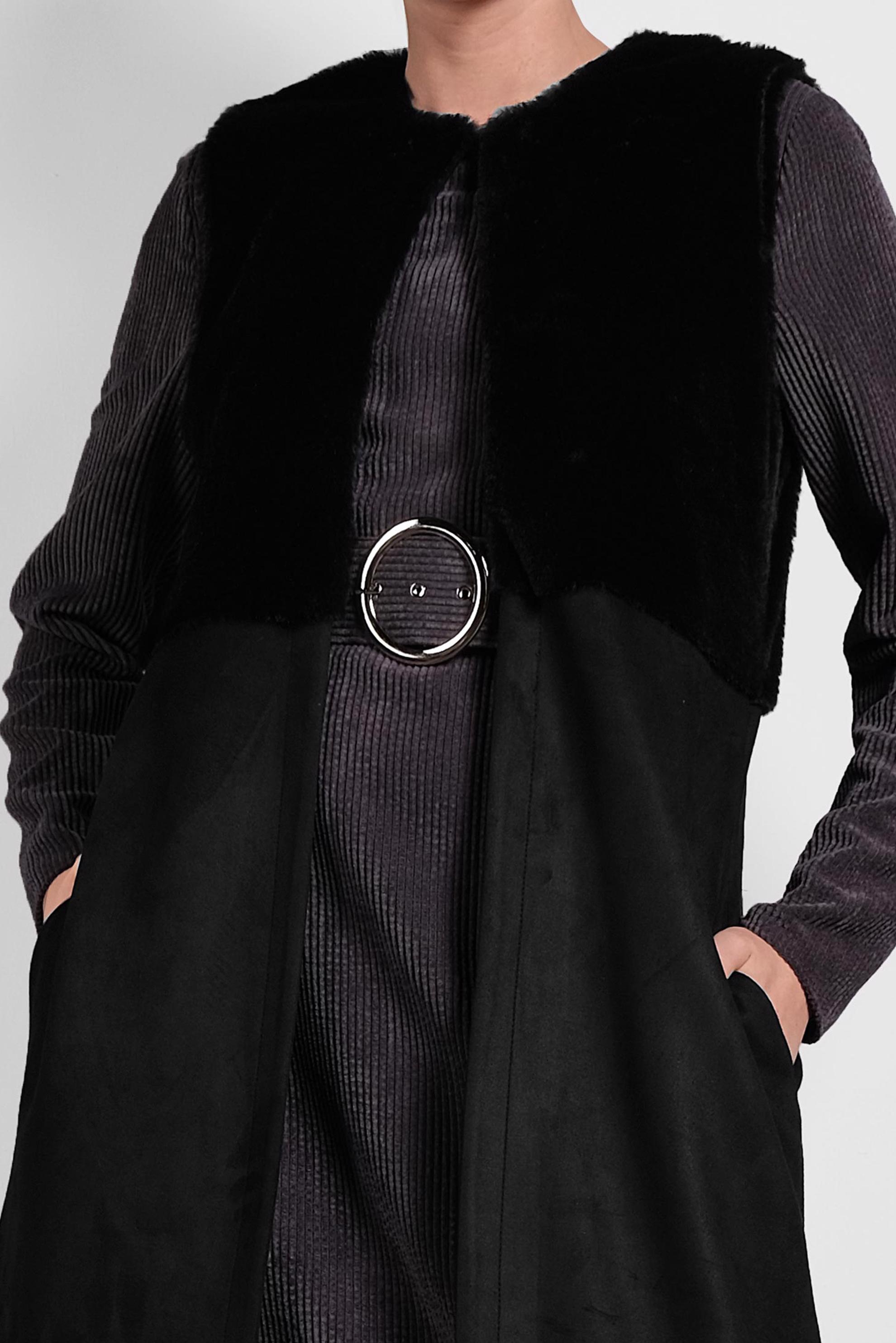 Tesettür giyim SİYAH SÜET YELEK 40402