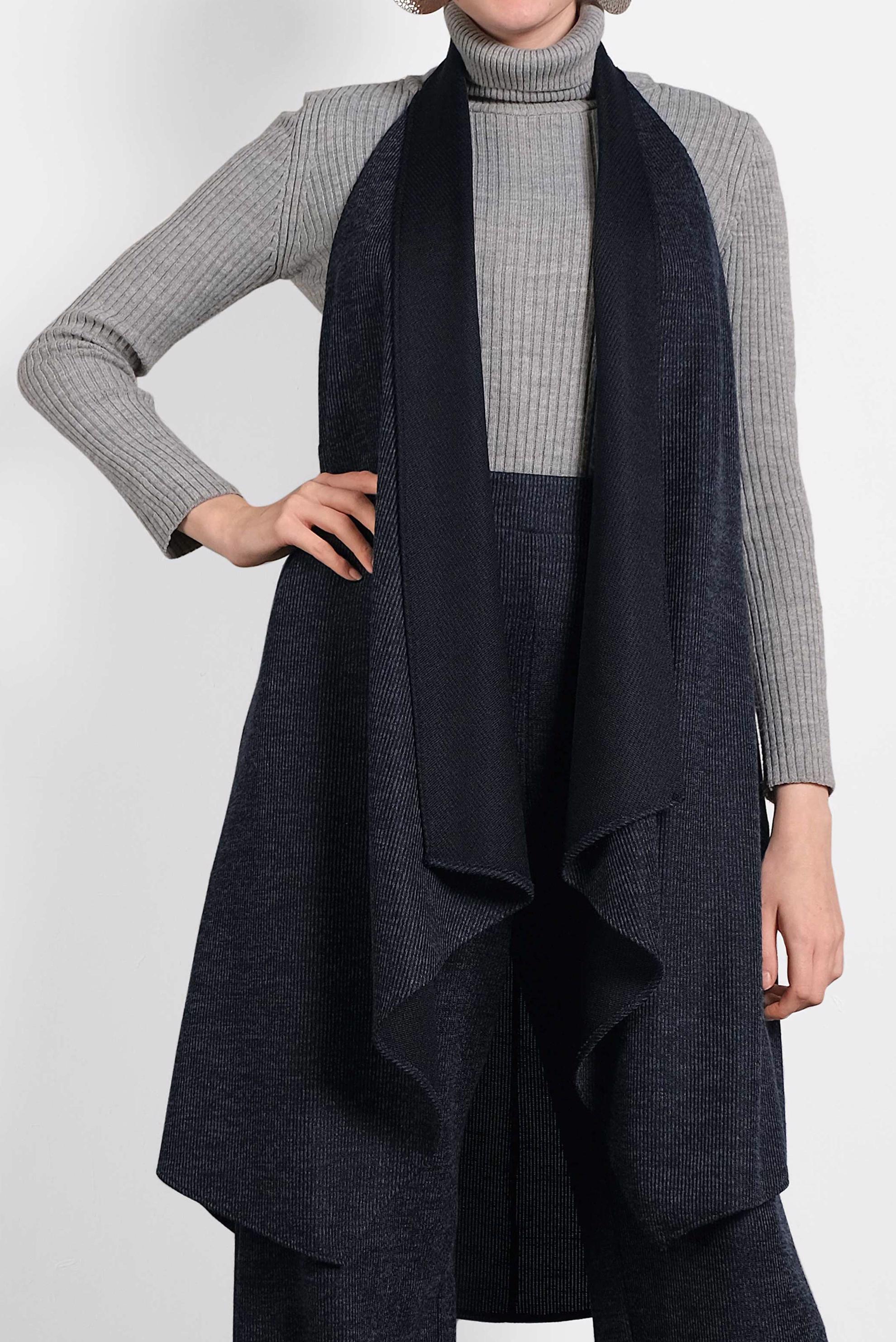 Vêtements hijab BLEU MARINE GILET COUPE ASYMÉTRIQUE 40417 