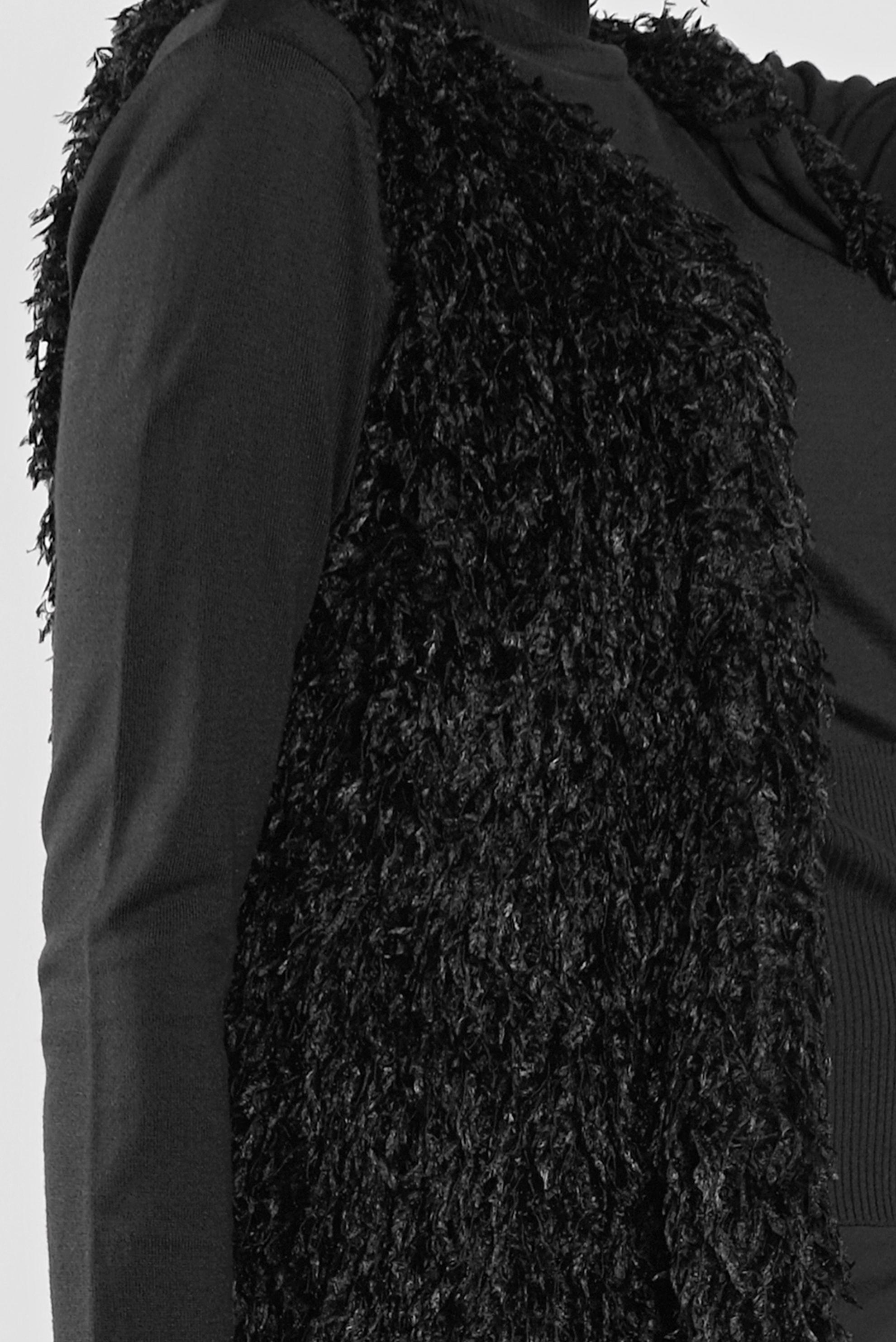 Tesettür giyim SİYAH SAÇAKLI  YELEK 41219 