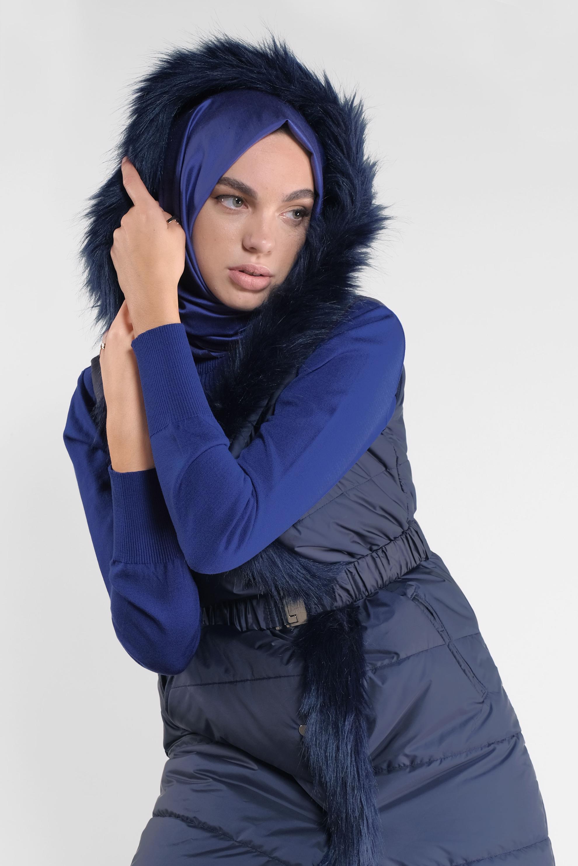 Vêtements hijab BLEU MARINE DOUDOUNE À CAPUCHE 90064 