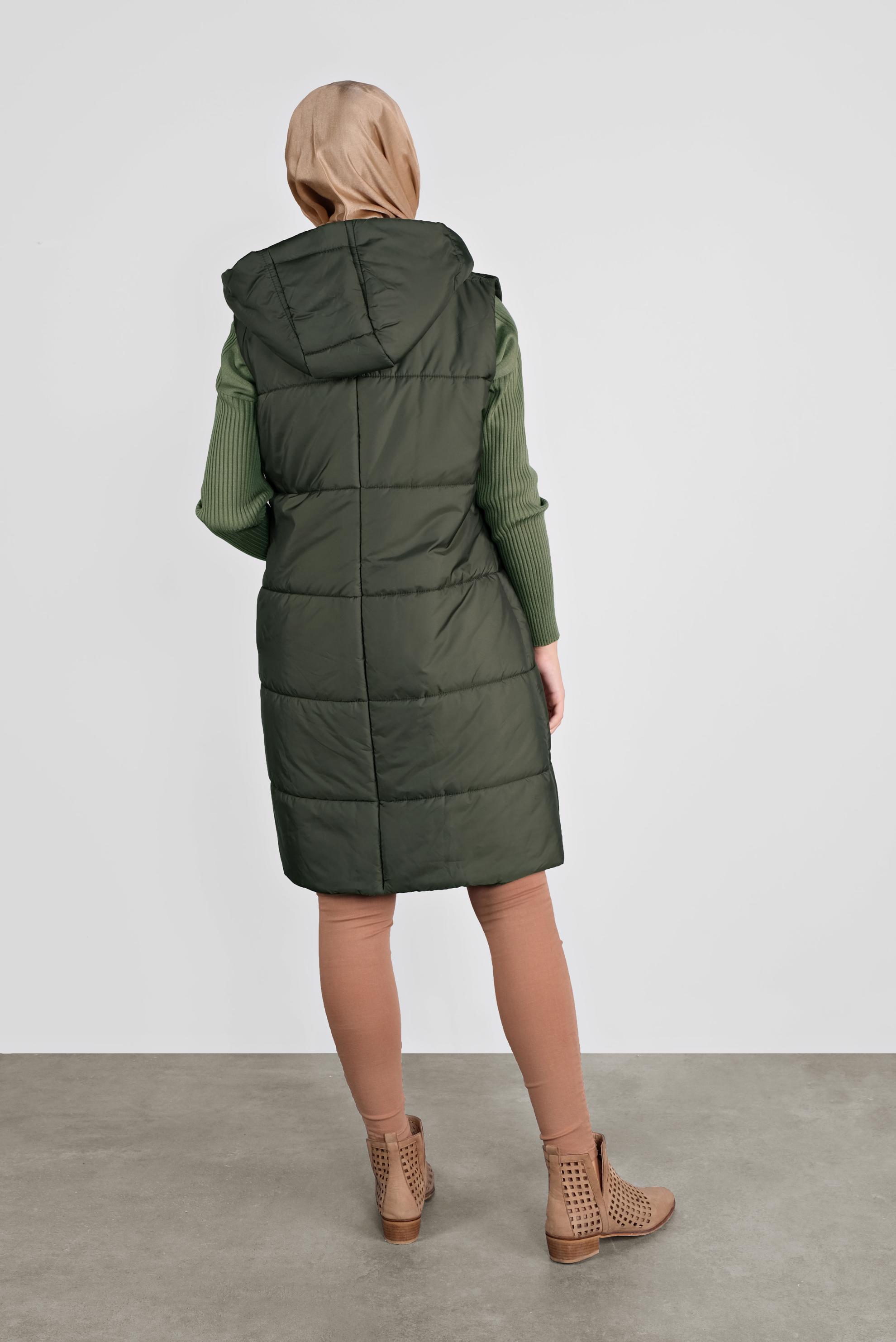 Vêtements hijab KAKI DOUDOUNE À CAPUCHE 90118 