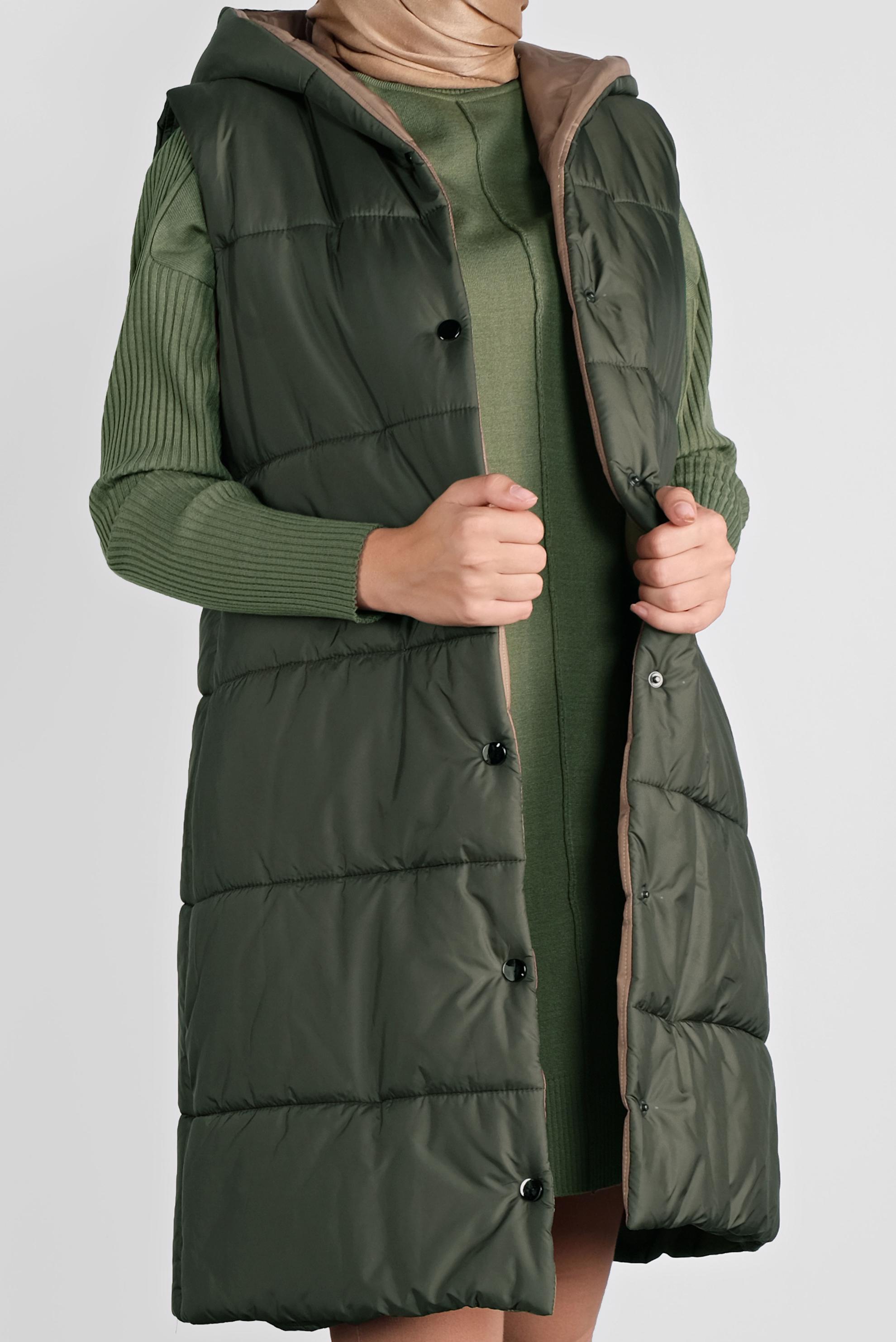 Vêtements hijab KAKI DOUDOUNE À CAPUCHE 90118 