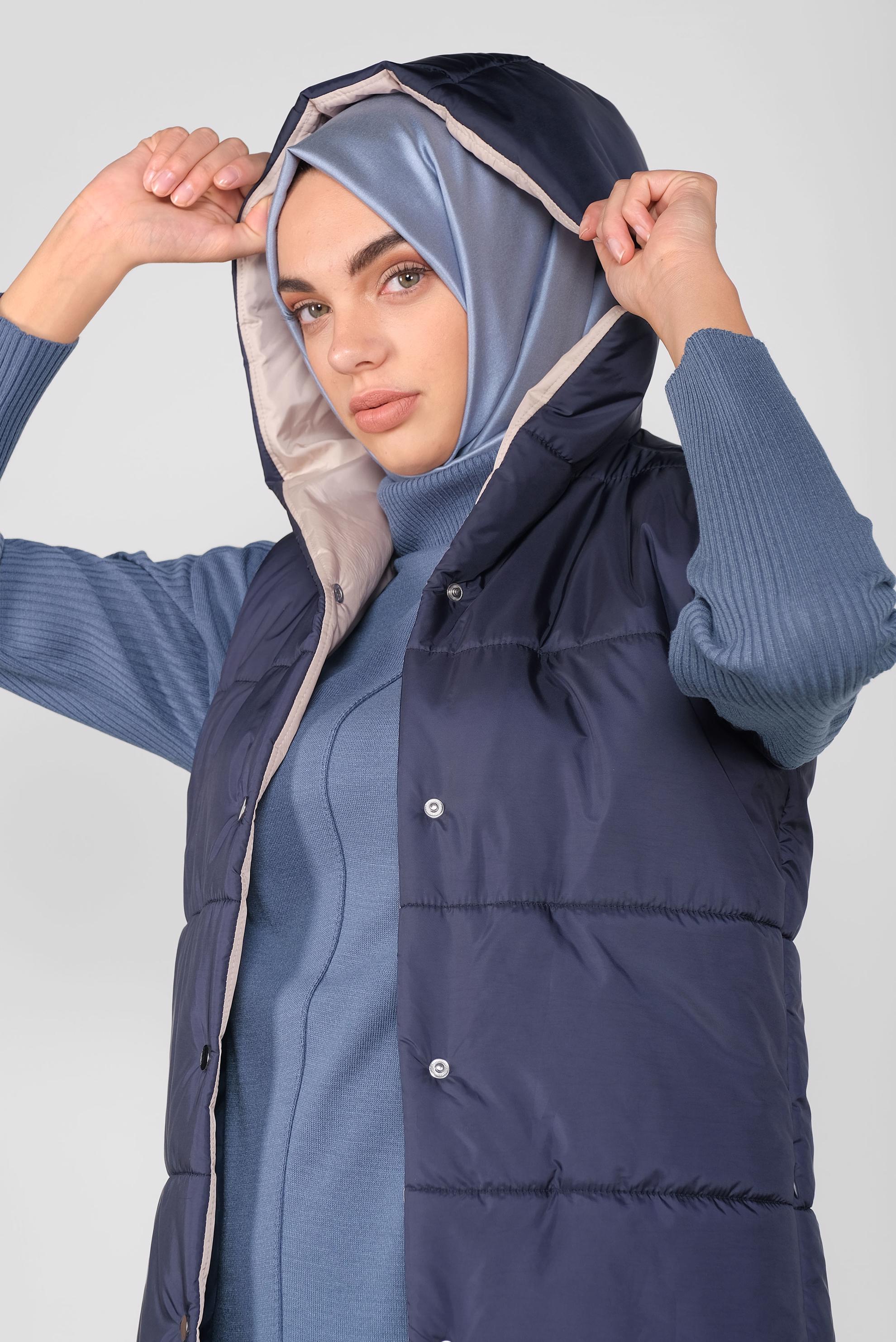 Vêtements hijab BLEU MARINE DOUDOUNE À CAPUCHE 90118 