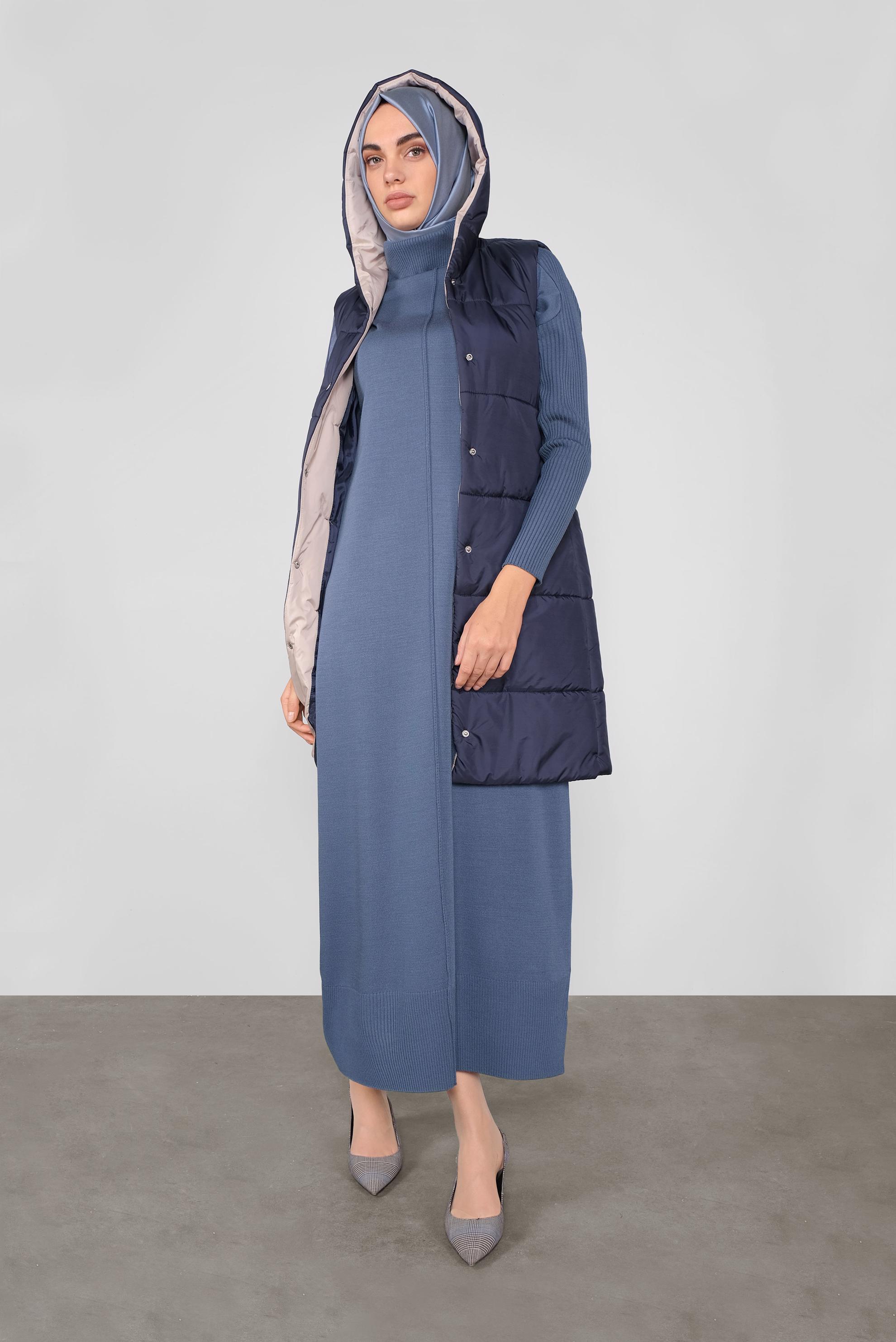 Vêtements hijab BLEU MARINE DOUDOUNE À CAPUCHE 90118 