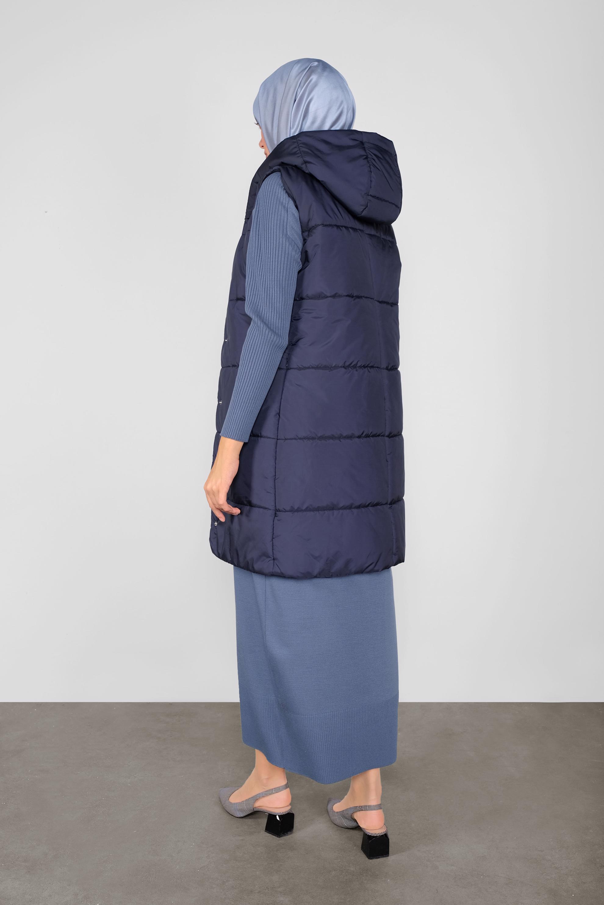Vêtements hijab BLEU MARINE DOUDOUNE À CAPUCHE 90118 