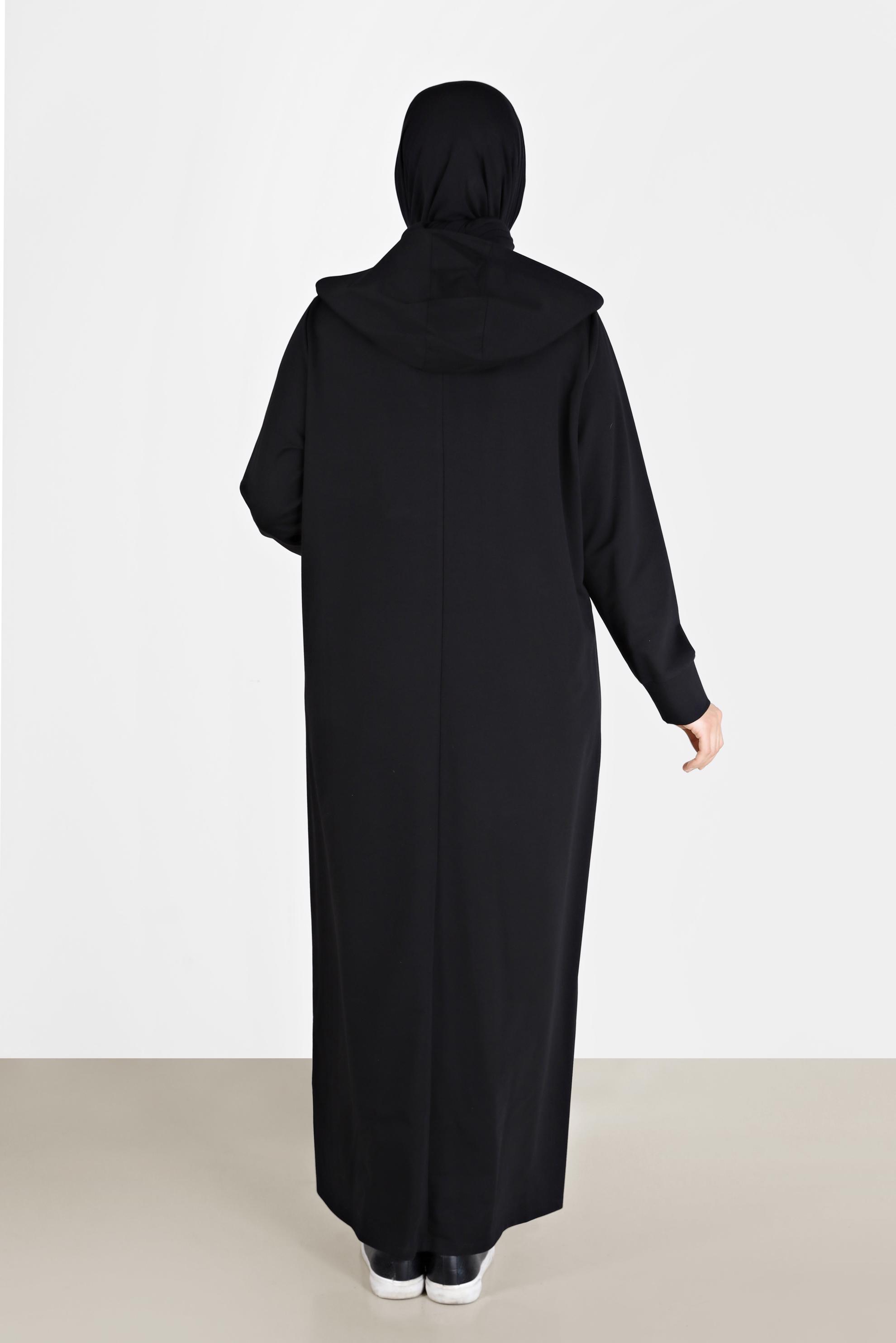 Hijab clothing BLACK GEM PRINT ZIPPERED TRACKSUIT TUNIC 41673 