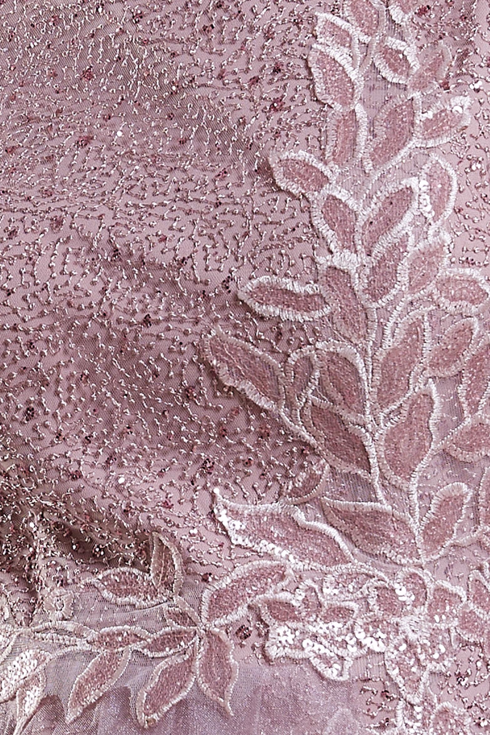 Vêtements hijab POURPRE ROBE DE SOIRÉE AVEC GEMME 50036