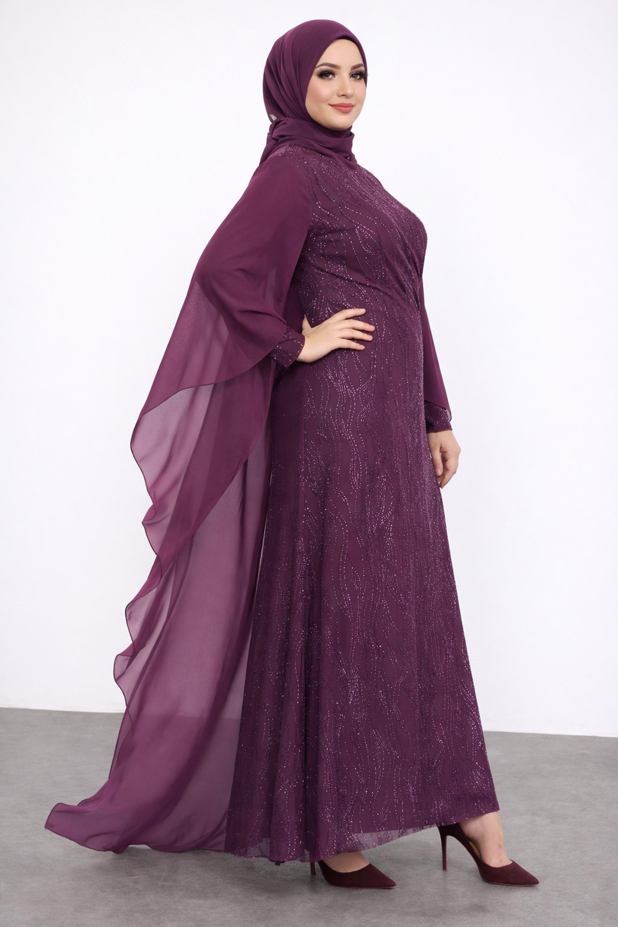 Hijab clothing DAMSON SPARKLY CHIFFON EVENING DRESS 5527