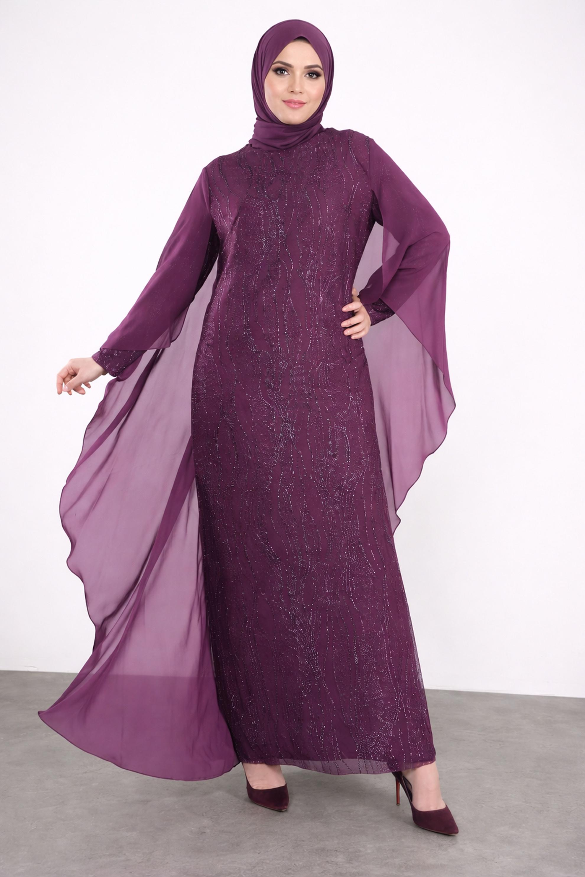 Hijab clothing DAMSON SPARKLY CHIFFON EVENING DRESS 5527