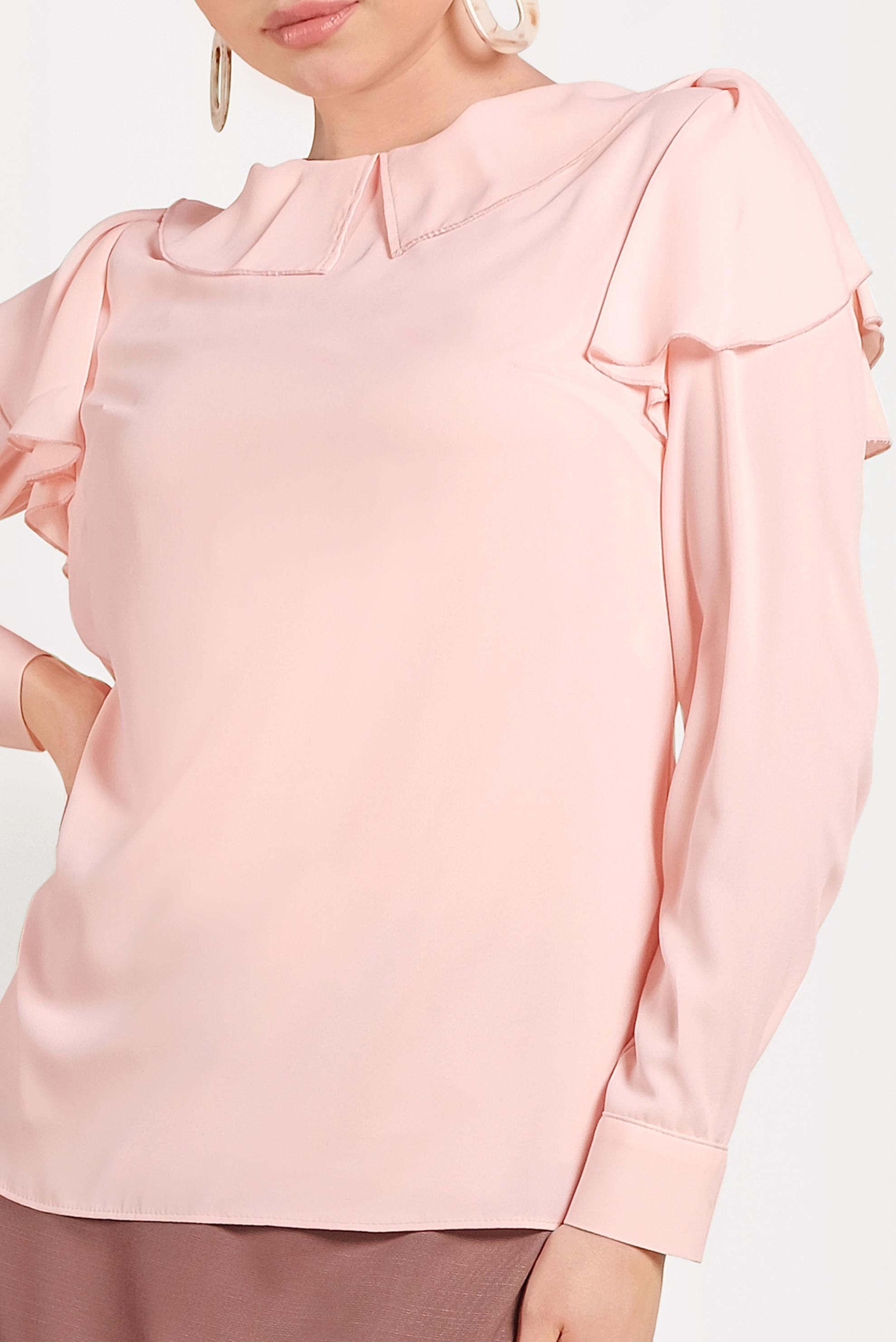 Hijab clothing POWDER RUFFLED CHIFFON BLOUSE 40539