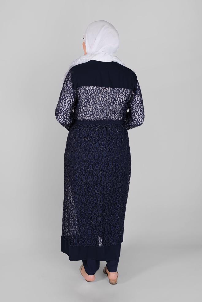 Vêtements hijab BLEU MARINE 40884 SOFİ DANTEL CEKET 40/48 TEK42 - ALVİNA
