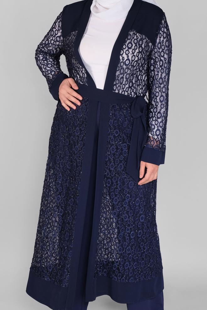 Vêtements hijab BLEU MARINE 40884 SOFİ DANTEL CEKET 40/48 TEK42 - ALVİNA