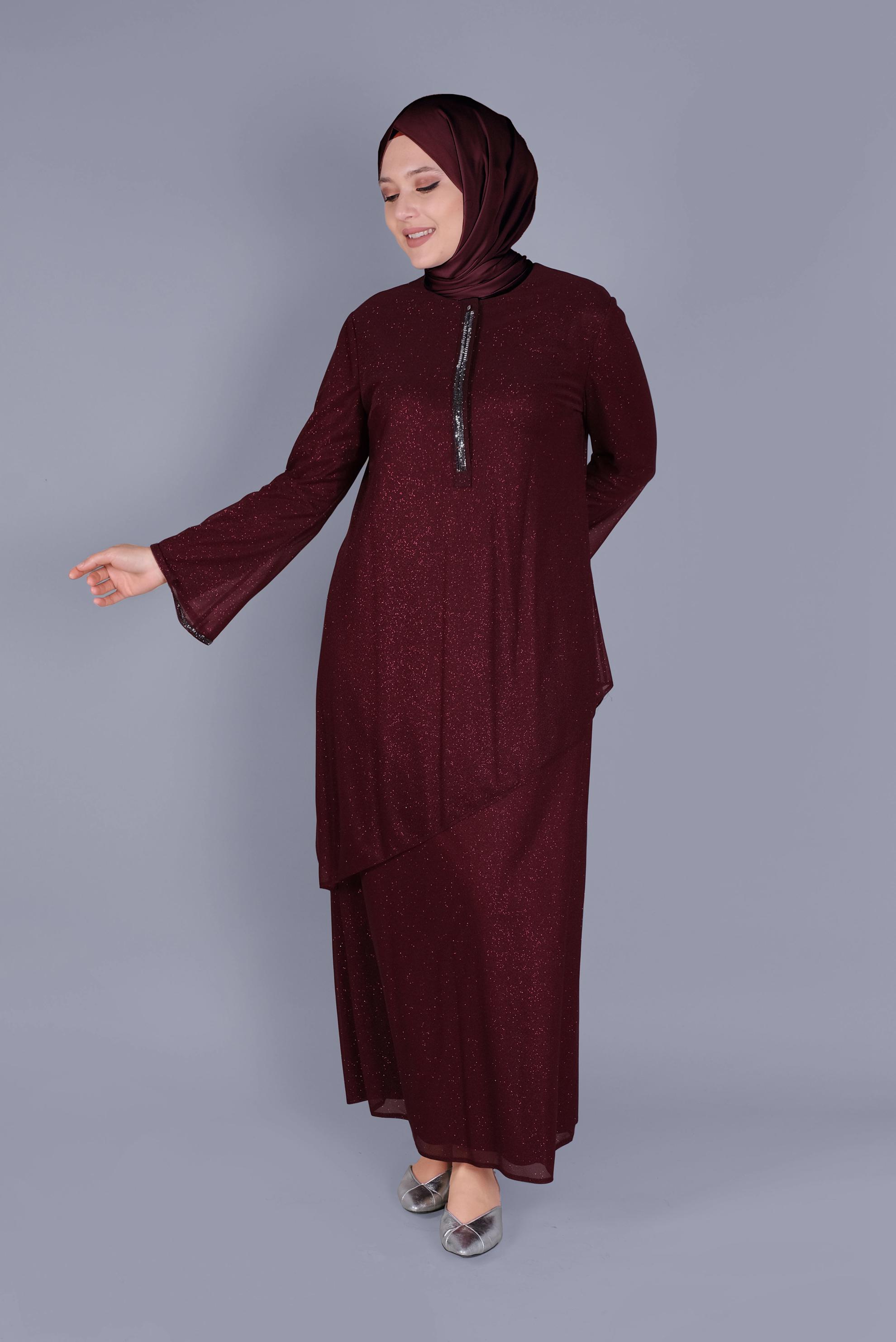 Hijab clothing CLARET RED DRESS 20057 