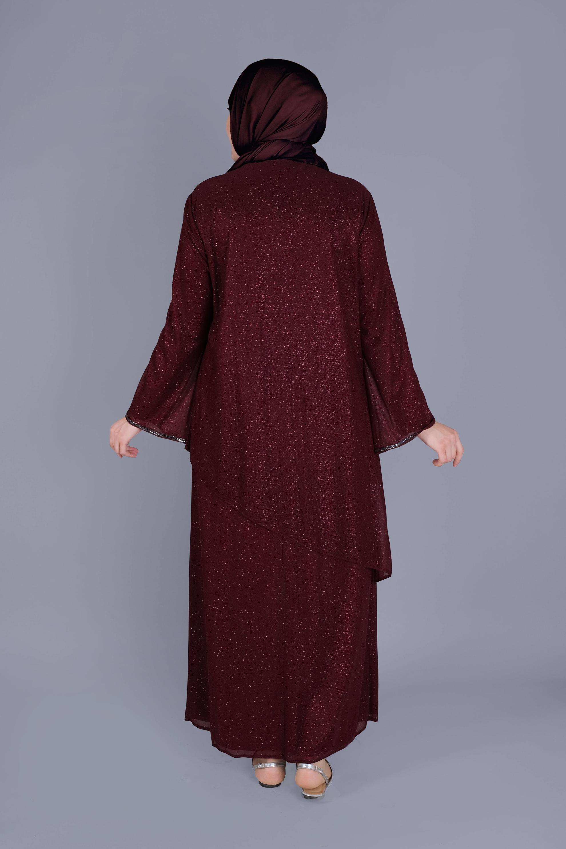 Hijab clothing CLARET RED DRESS 20057 