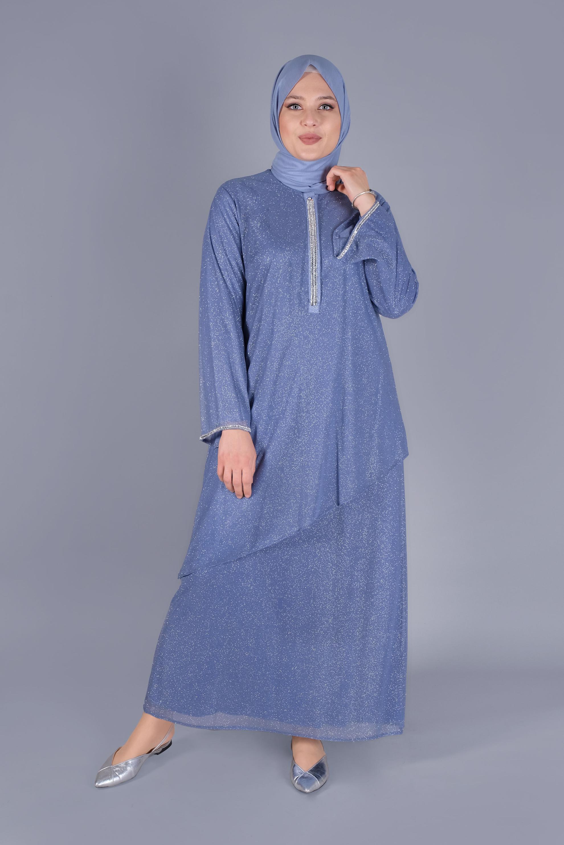 Hijab clothing NAVY BLUE DRESS 20057 