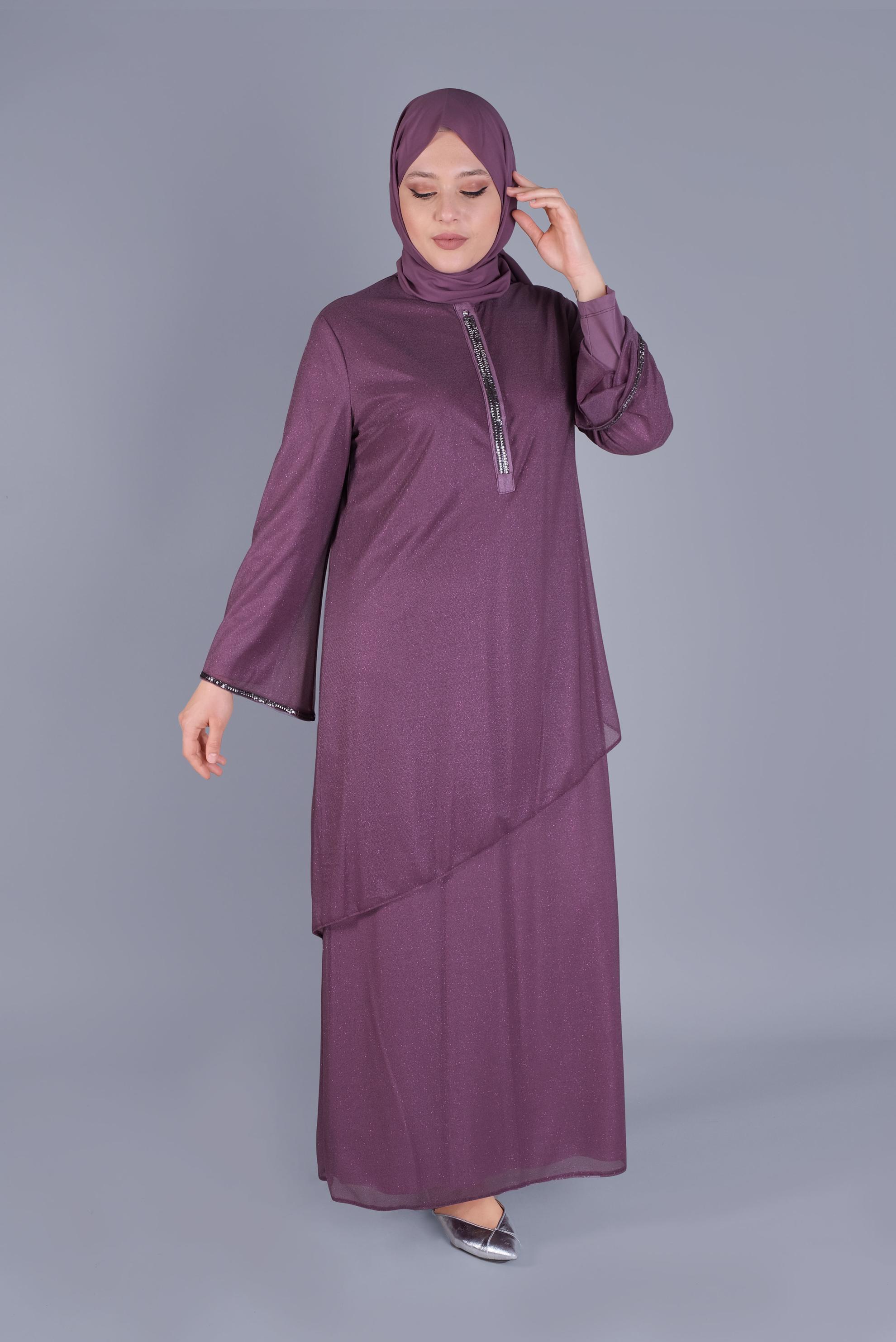 Hijab clothing PURPLE DRESS 20057 