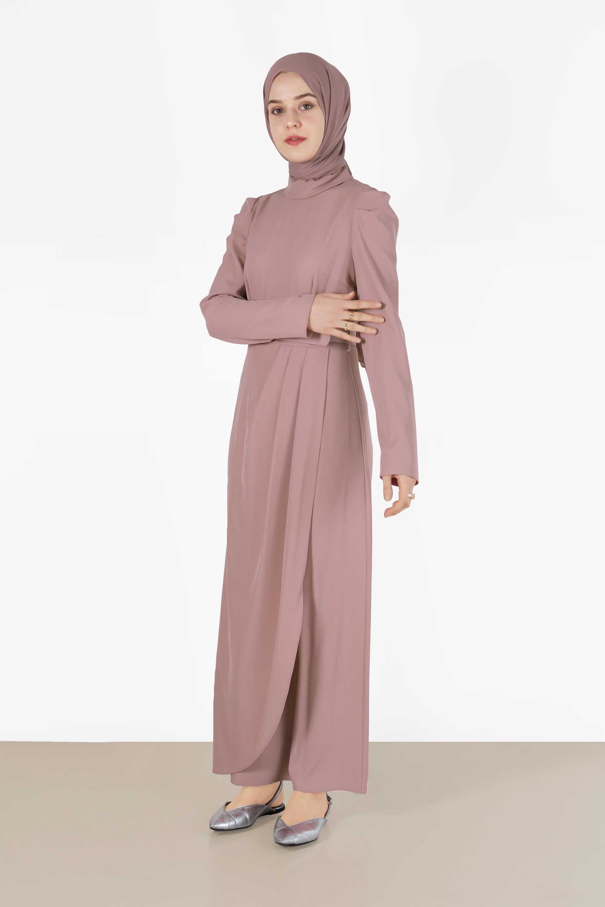 Tesettür giyim PUDRA 40505 8173 ELBİSE 38/44