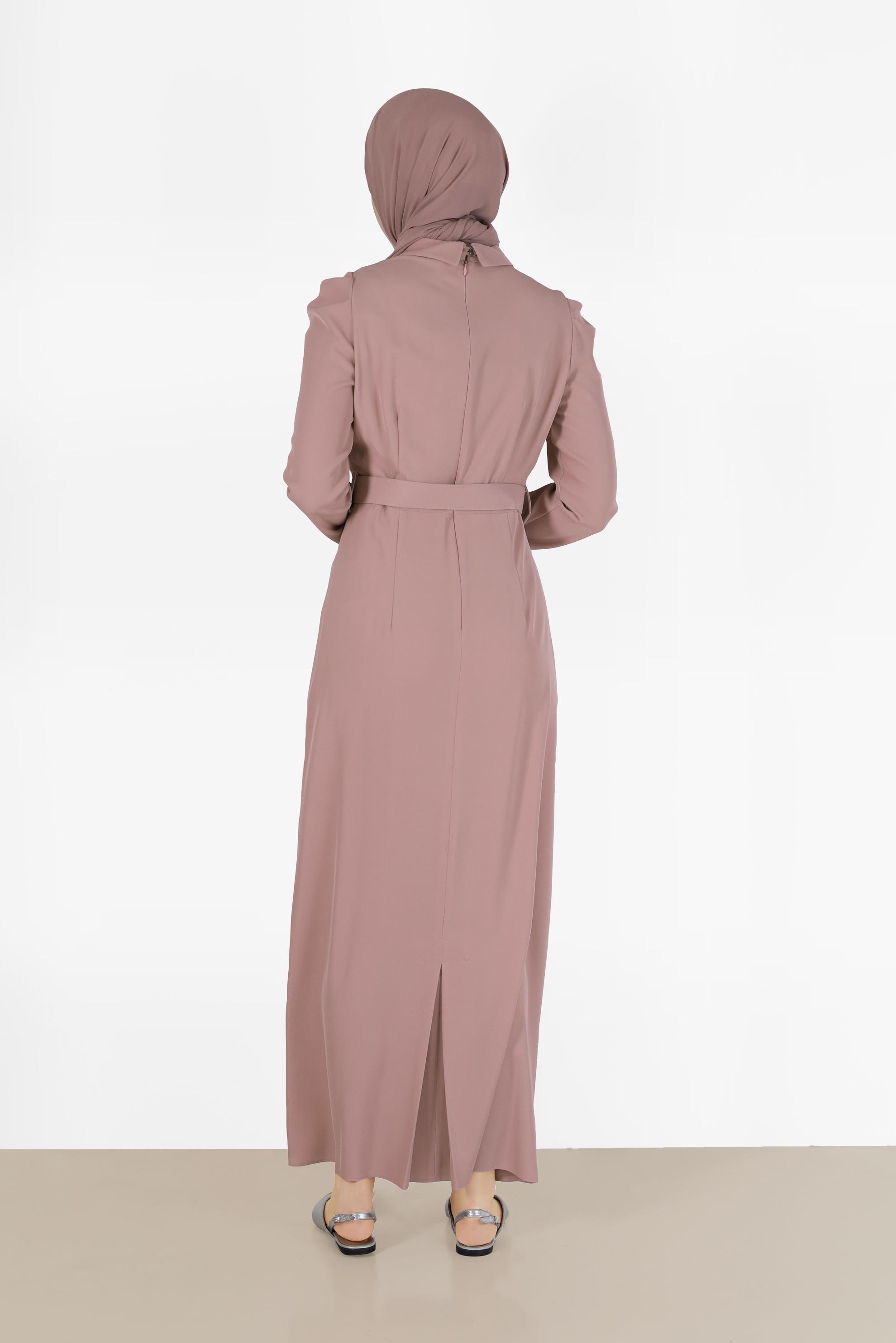 Tesettür giyim PUDRA 40505 8173 ELBİSE 38/44