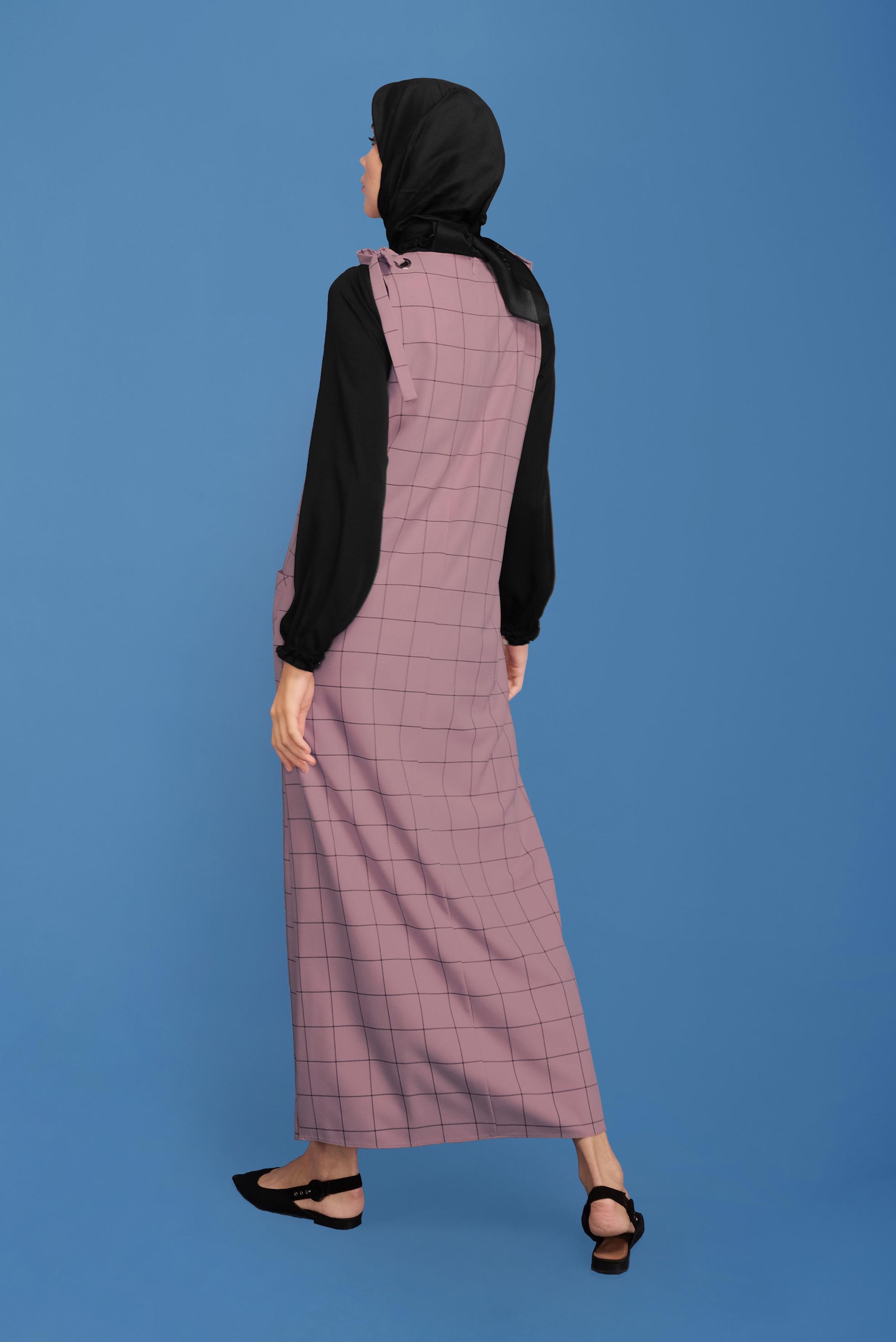 Tesettür giyim PUDRA OMUZ DETAYLI CEPLİ JİLE 40832