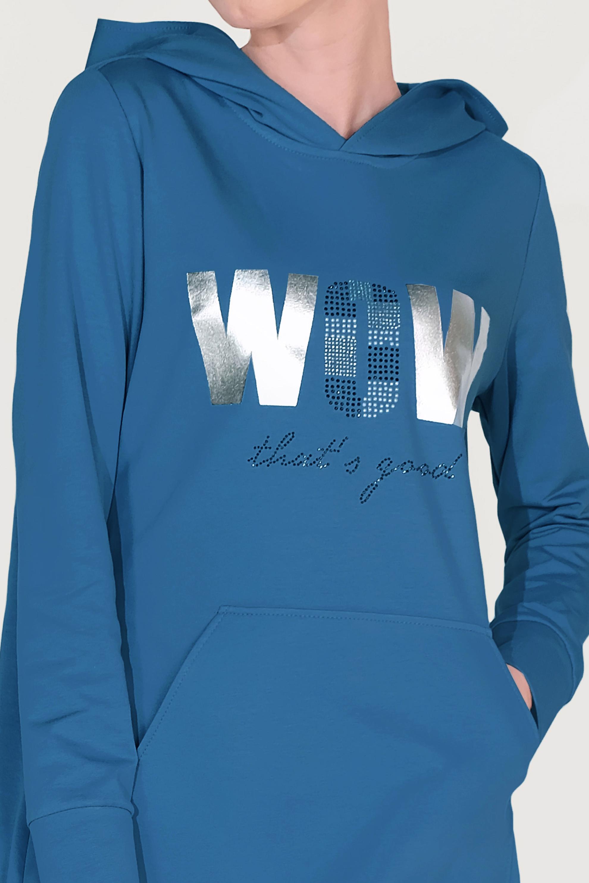 Tesettür giyim LACİVERT YAZI BASKILI EŞOFMAN ELBİSE 40684 