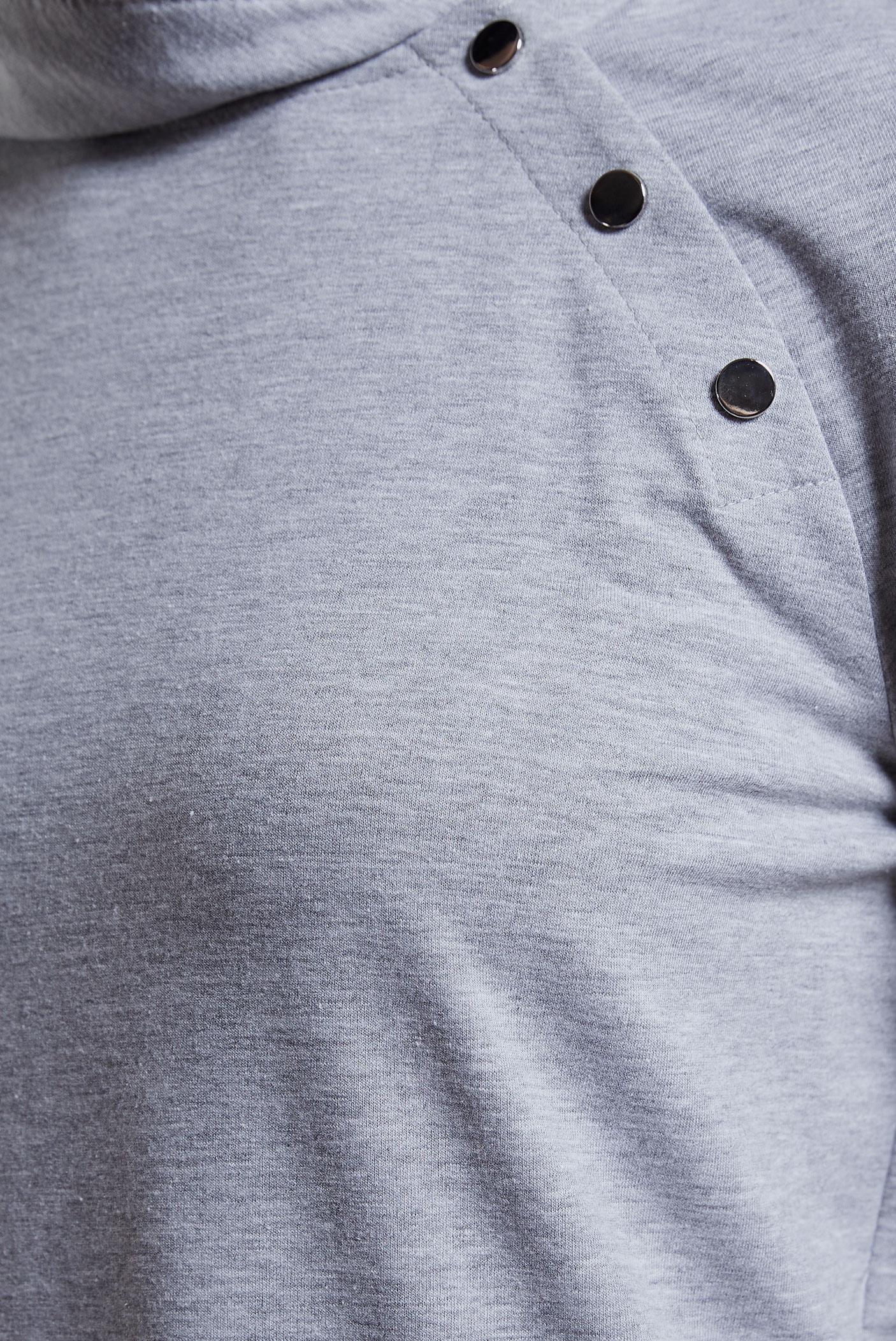 Tesettür giyim GRİ KAPÜŞONLU EŞOFMAN TUNİK 4196