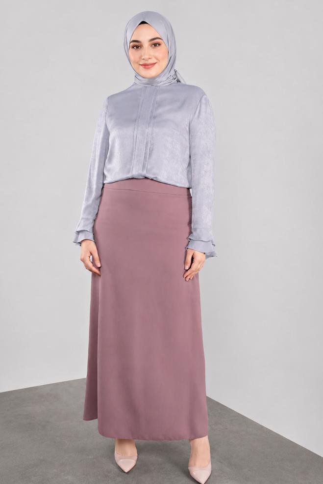 Vêtements hijab POUDRE JUPE EN LIGNE A 60069  - ALVİNA