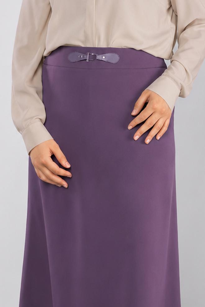 Vêtements hijab POURPRE JUPE DÉTAILLÉE ACCESSOIRE 60084 - ALVİNA