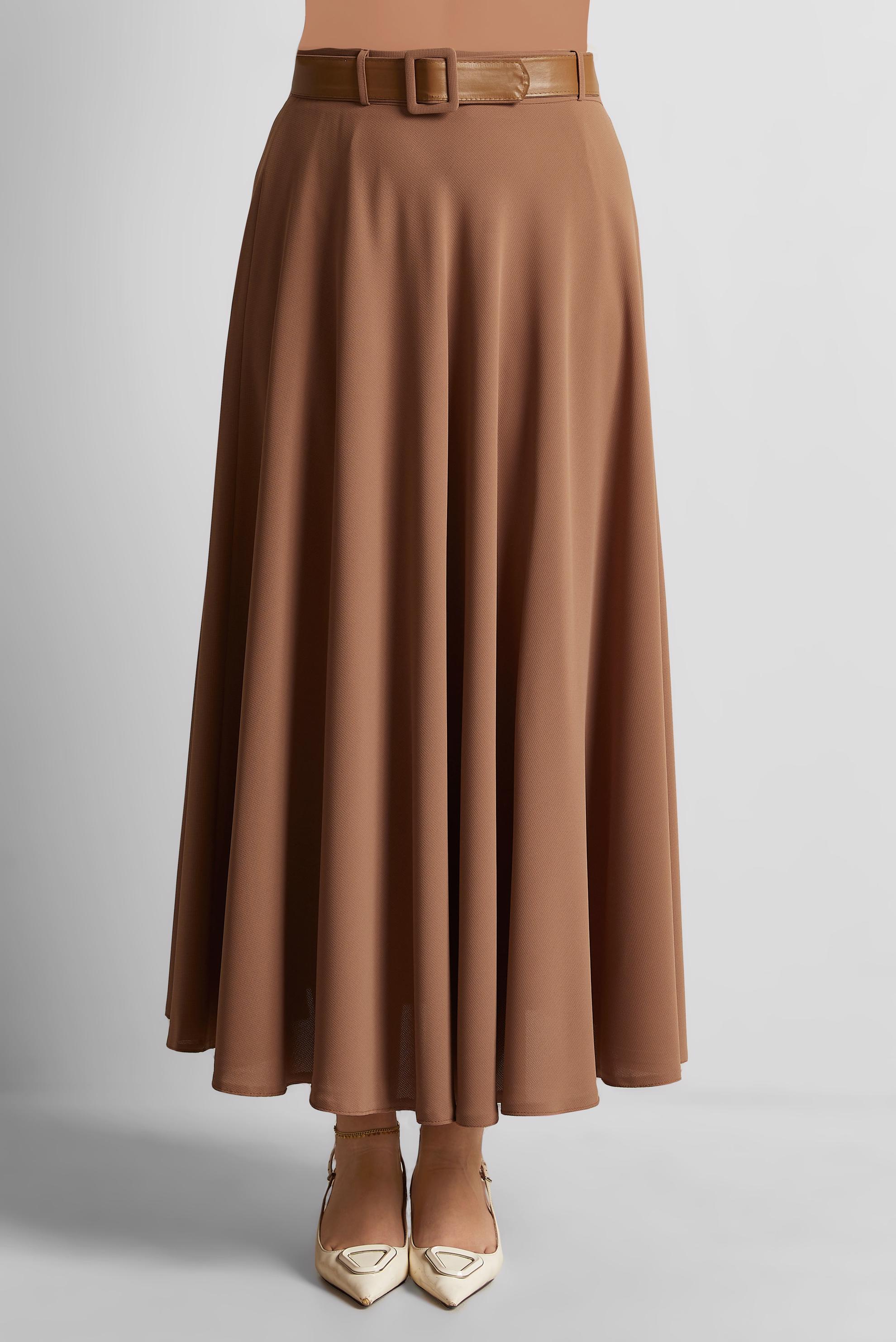 Tesettür giyim TABA SALAŞ ÇAN ETEK 60085