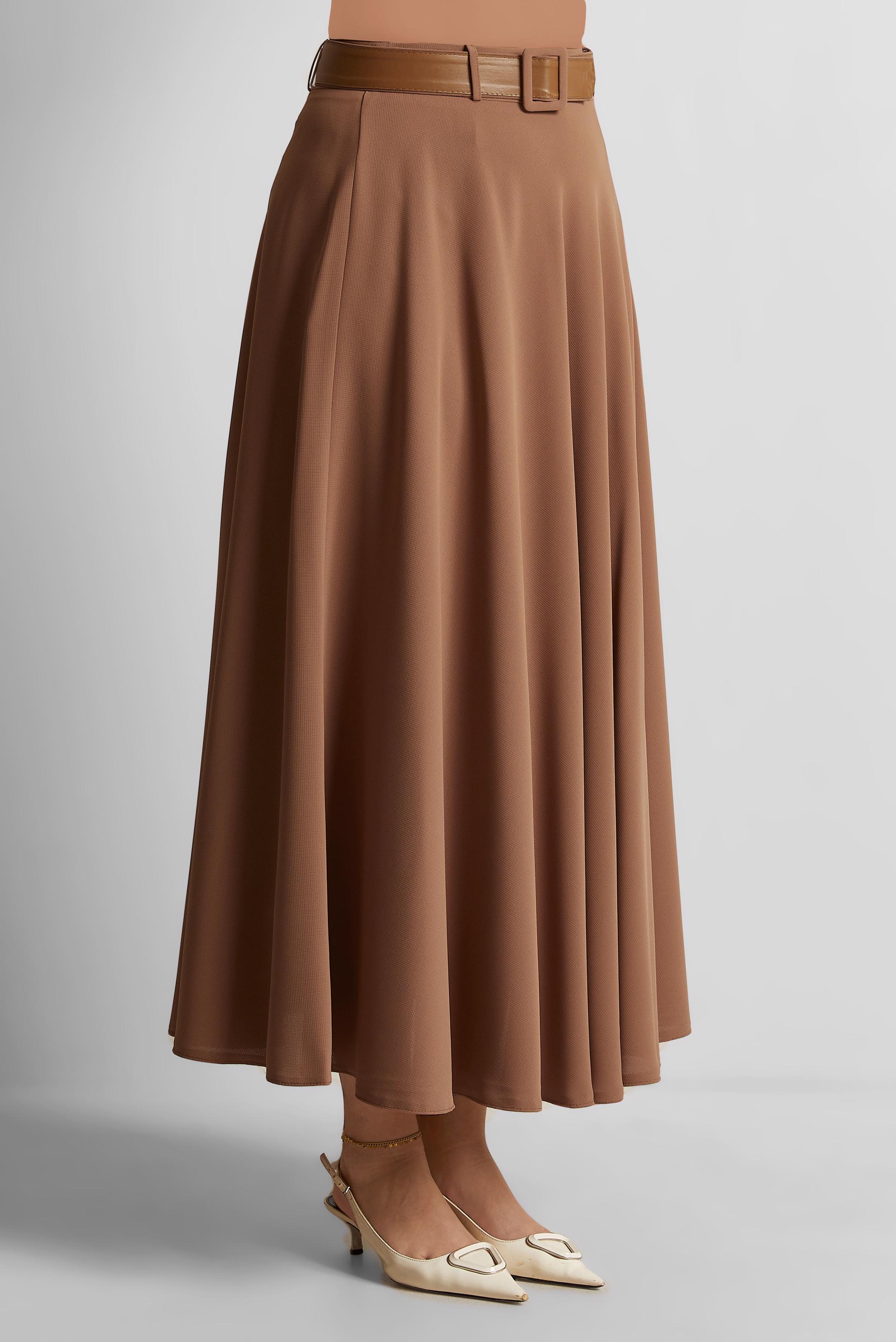 Tesettür giyim TABA SALAŞ ÇAN ETEK 60085