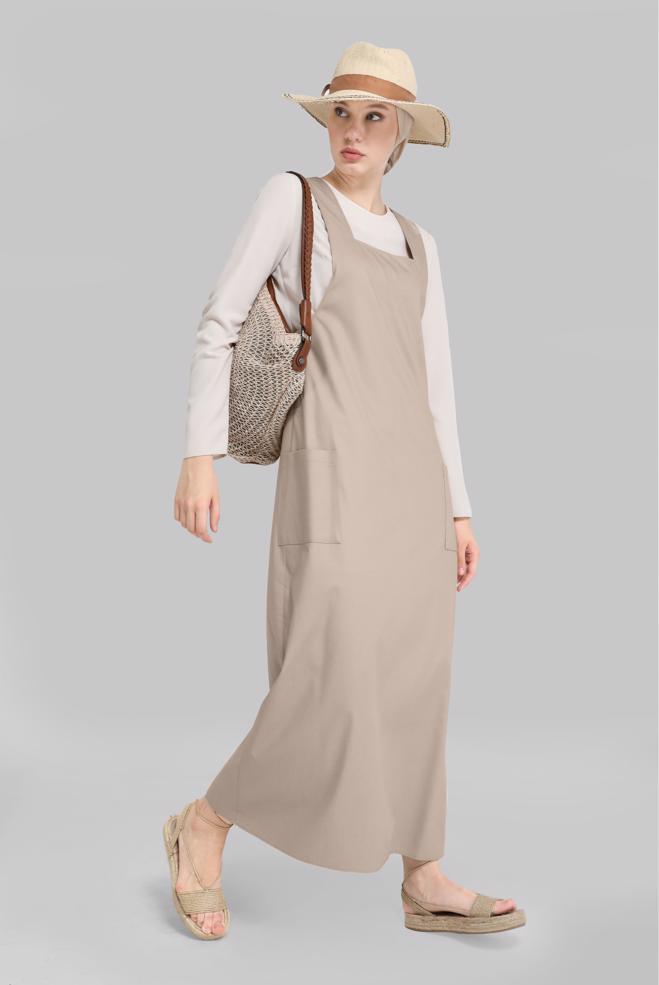 Tesettür giyim  DÜĞME DETAYLI FERMUARLI JİLE 40872-1  - ALVİNA