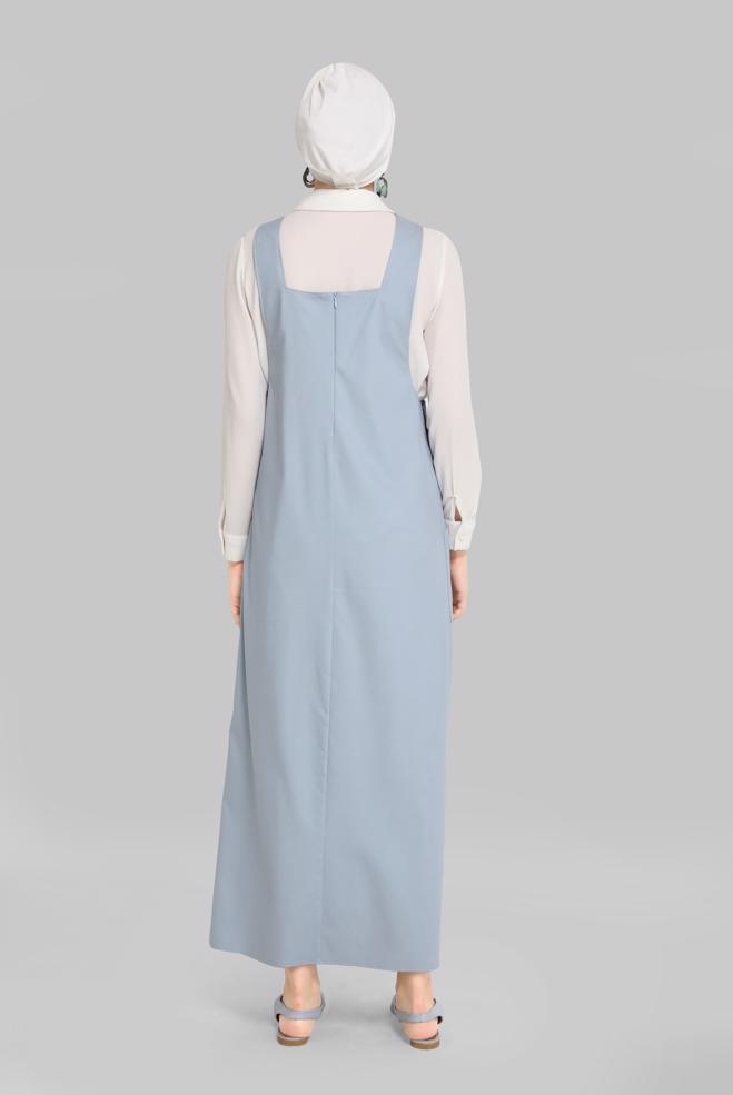 Tesettür giyim  DÜĞME DETAYLI FERMUARLI JİLE 40872-1  - ALVİNA