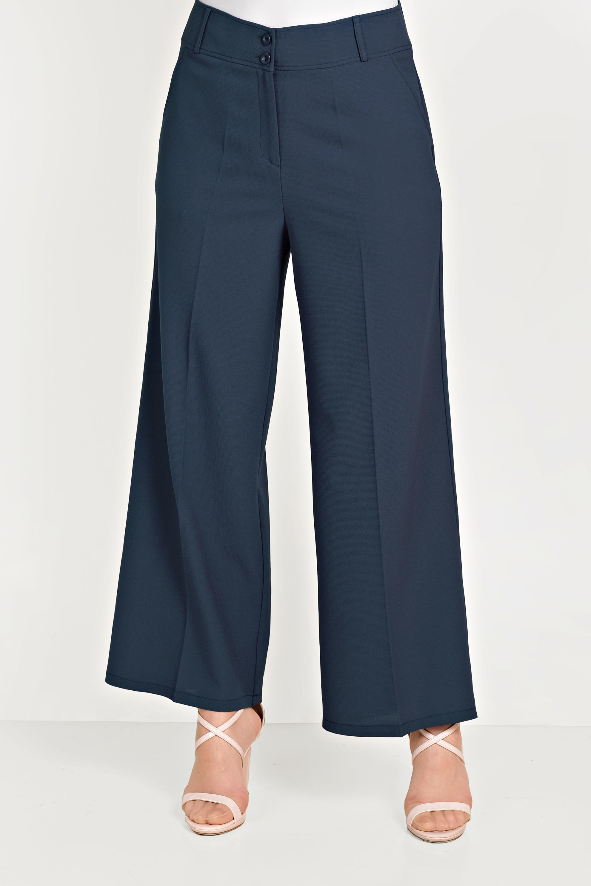 Tesettür giyim LACİVERT DÜĞMELİ KUMAŞ PANTOLON 70053