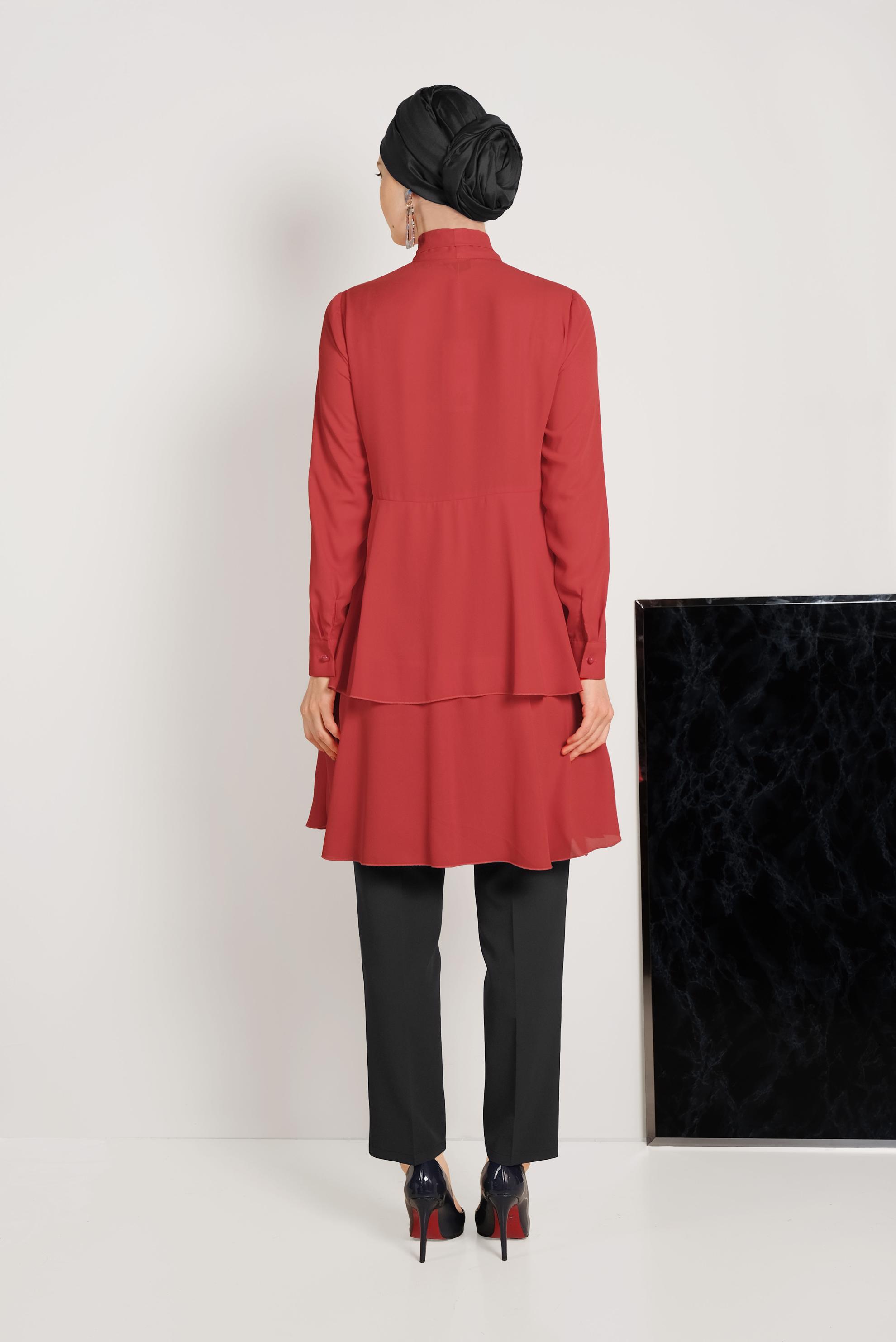 Tesettür giyim SİYAH ARA BEL KUMAŞ PANTOLON 70076