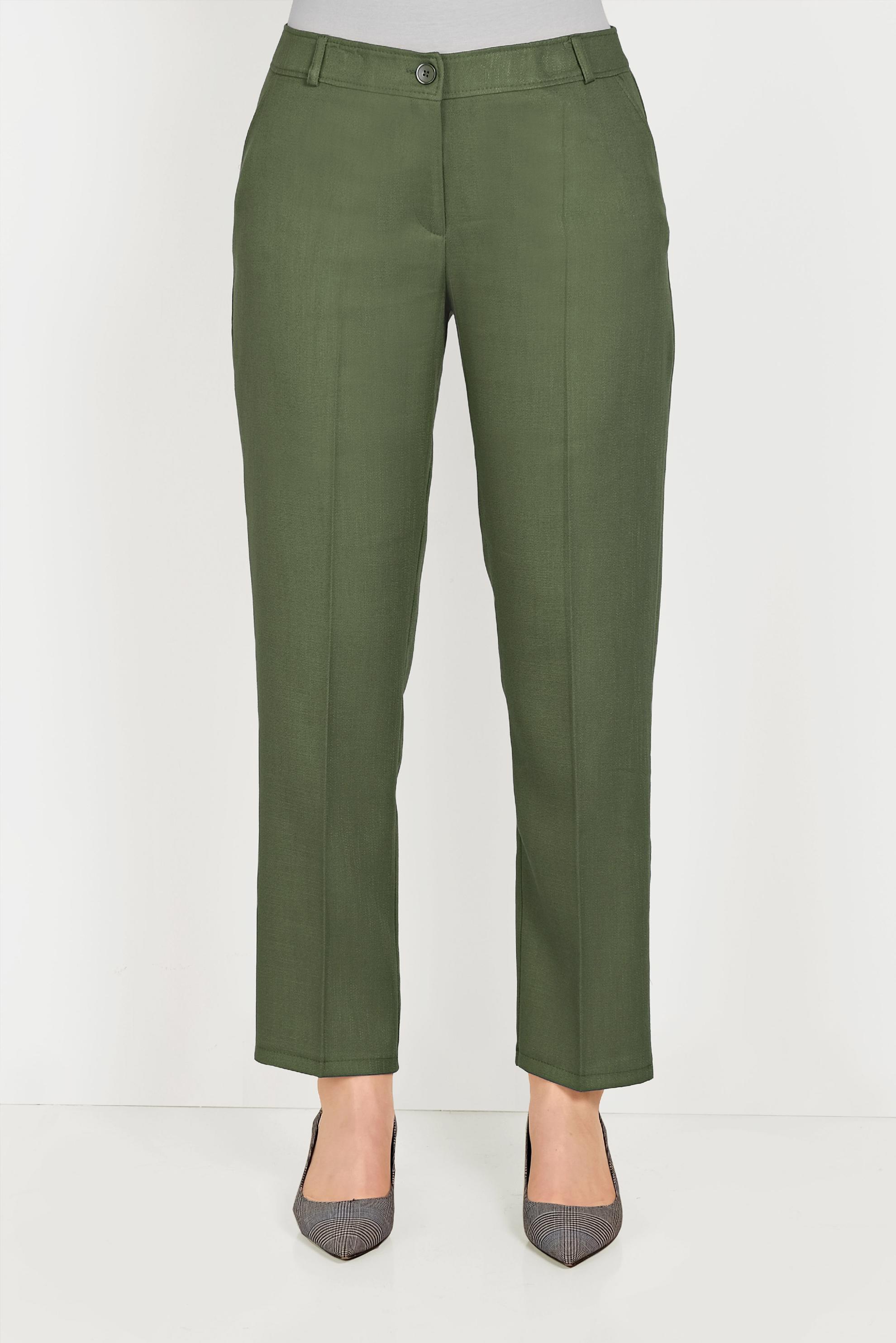 Tesettür giyim HAKİ DÜĞMELİ FERMUARLI PANTOLON 70079