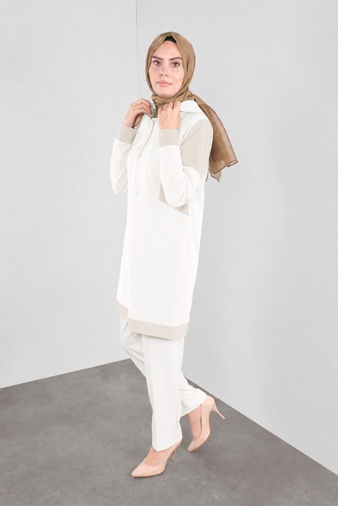 Hijab clothing WHITE 70084 STİL 8563 PANTOLON 40/48 TEK38 - ALVİNA