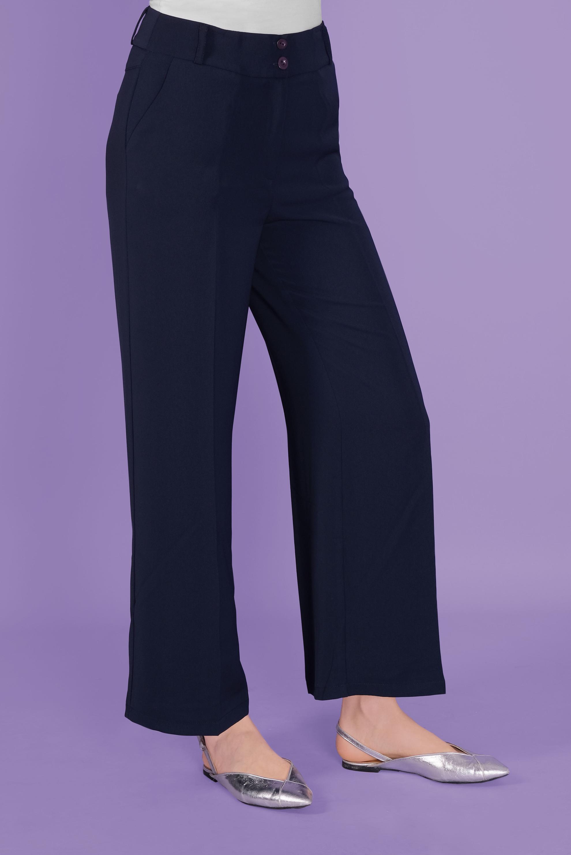 Tesettür giyim LACİVERT BOL PAÇA PANTOLON 70109 