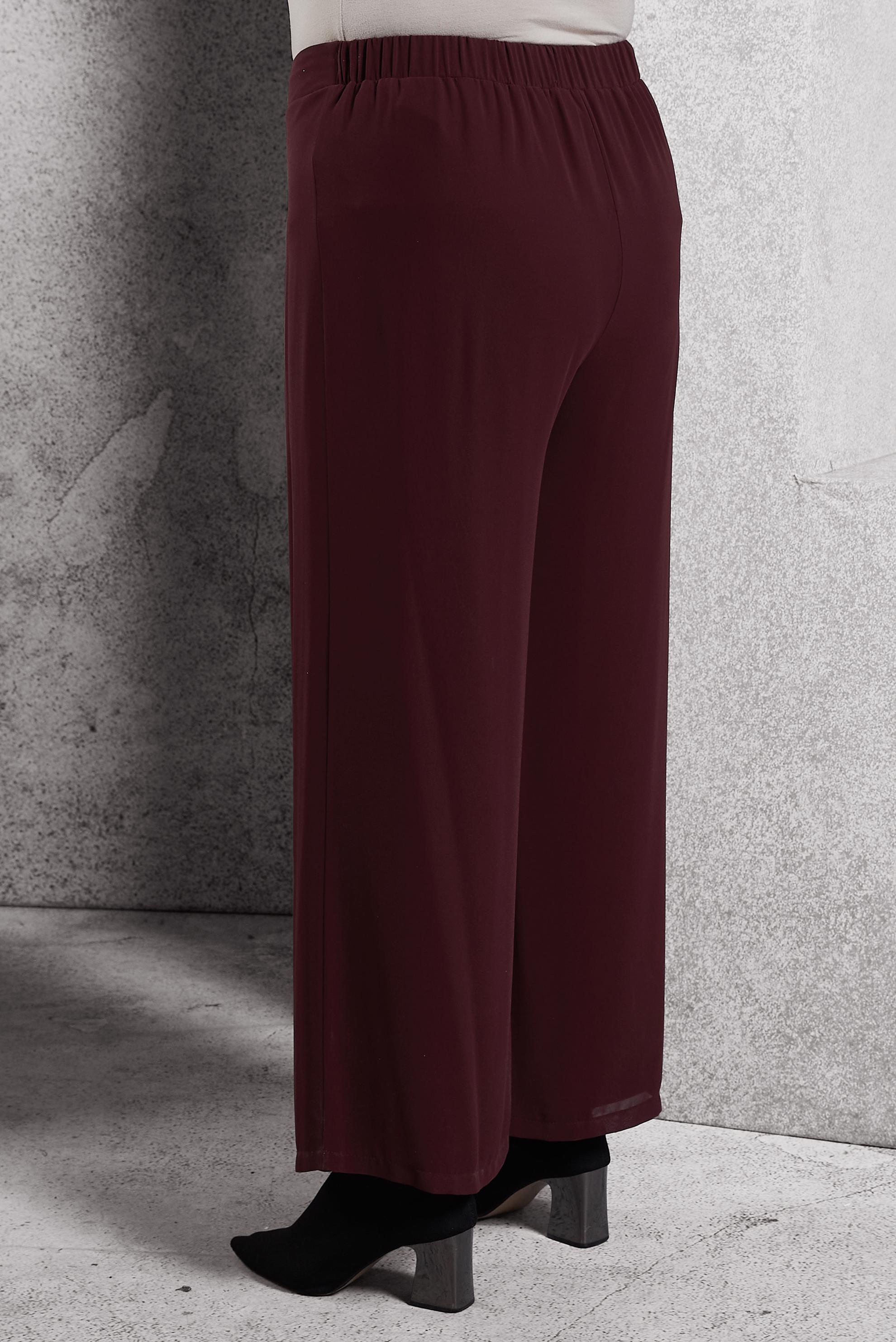 Vêtements hijab ROUGE BORDEAUX PANTALON EN MOUSSELINE GRANDE TAILLE 70210