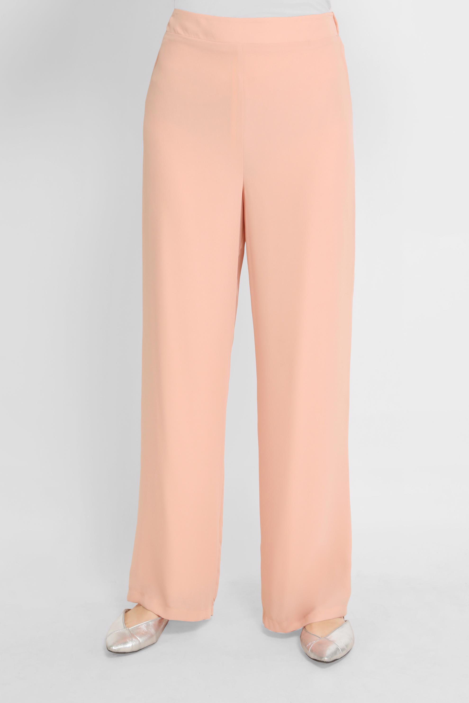 Tesettür giyim PUDRA BELİ LASTİKLİ PANTOLON 70218 