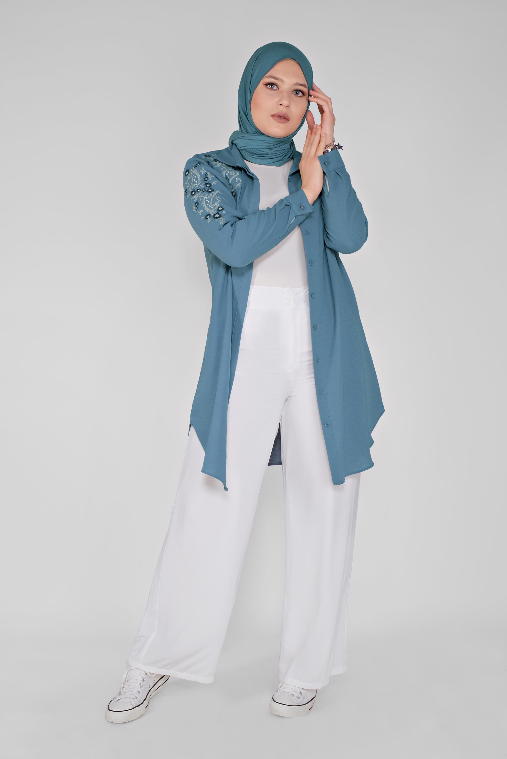 Vêtements hijab ÉCRUE PANTALON LARGE 70222 