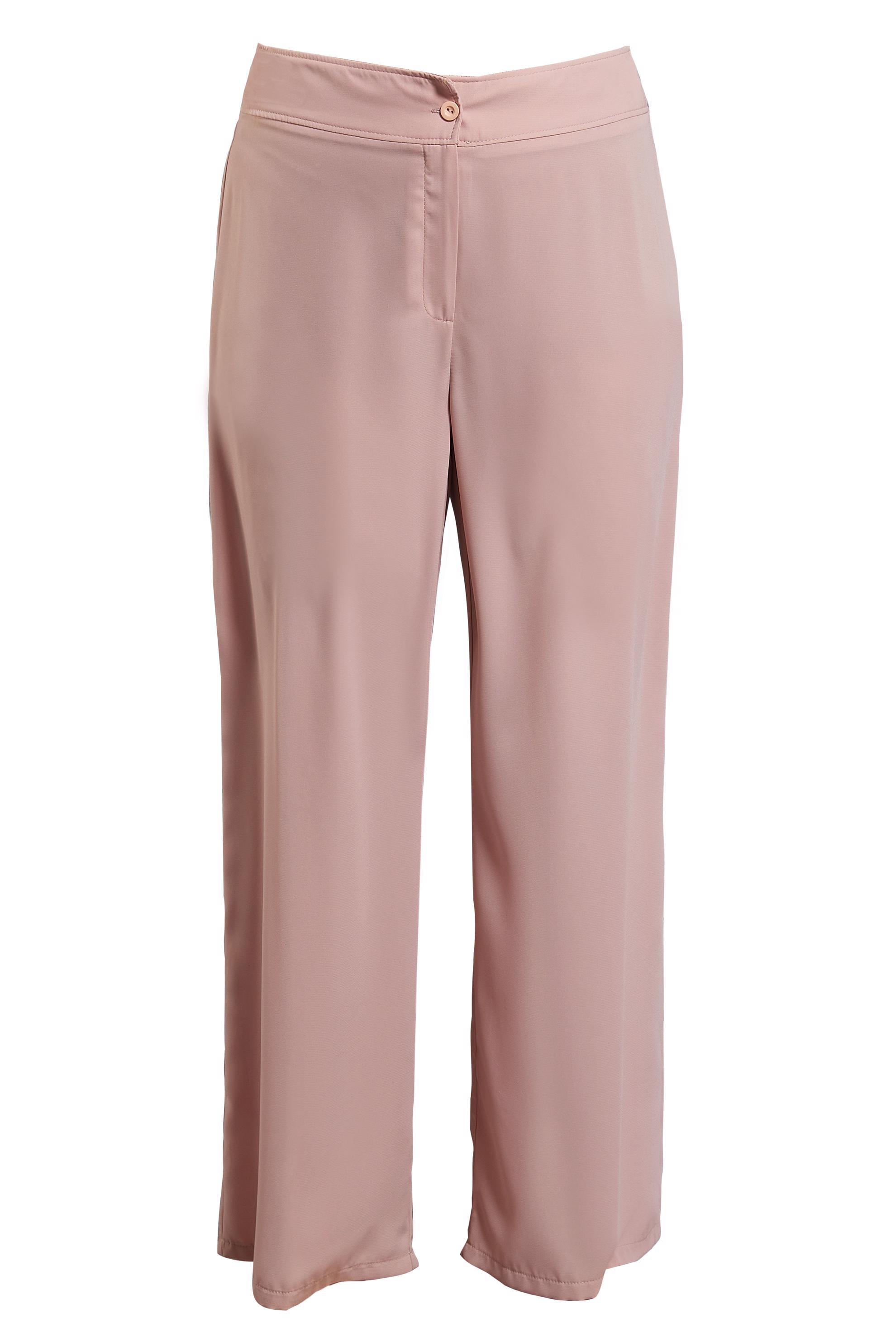 Tesettür giyim PUDRA GENİŞ PAÇA BÜYÜK BEDEN PANTOLON 70222 