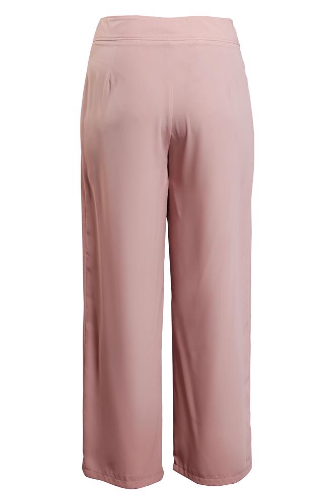 Tesettür giyim PUDRA GENİŞ PAÇA BÜYÜK BEDEN PANTOLON 70222  - ALVİNA