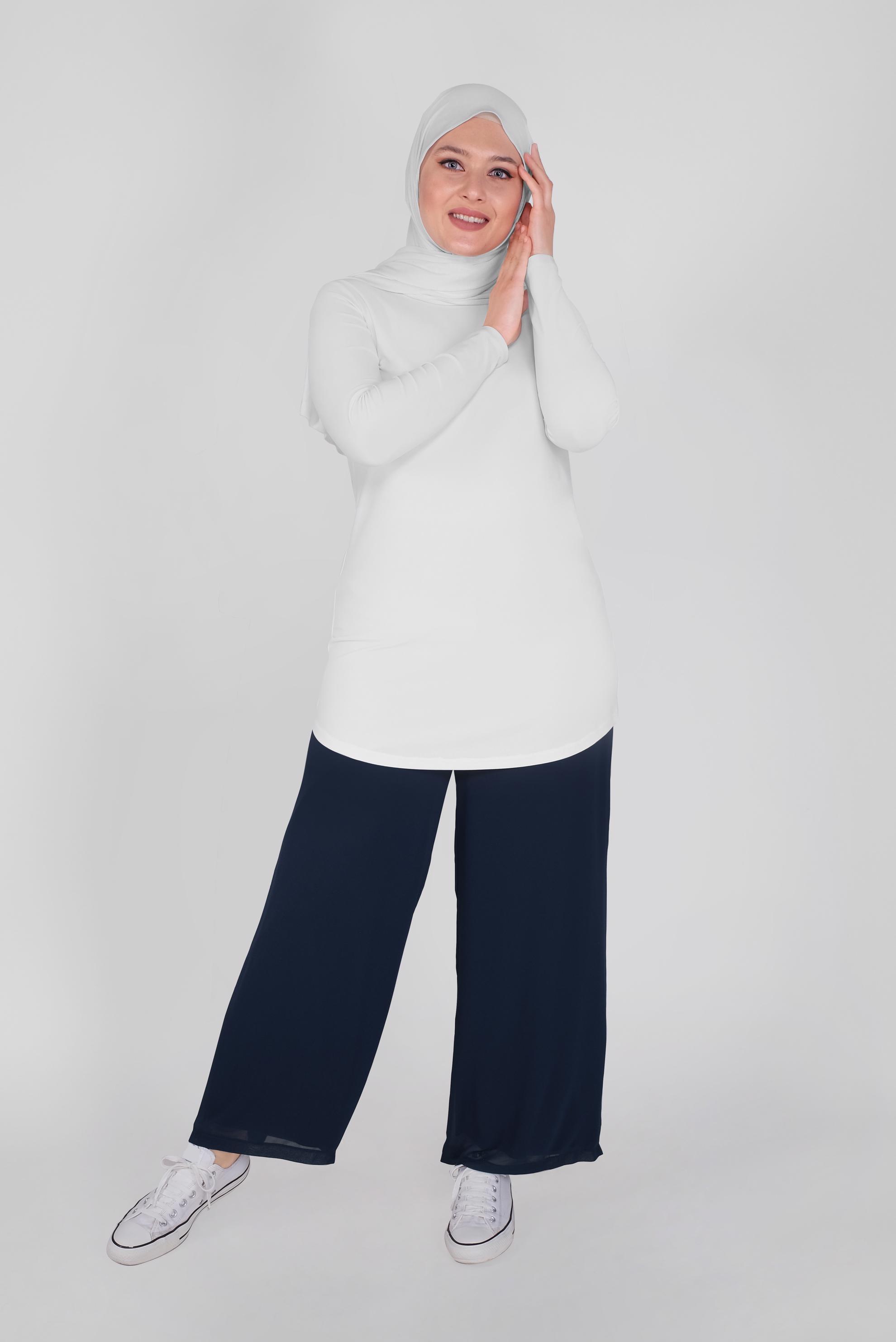 Vêtements hijab BLEU MARINE PANTALON TAILLE ÉLASTIQUE 70224