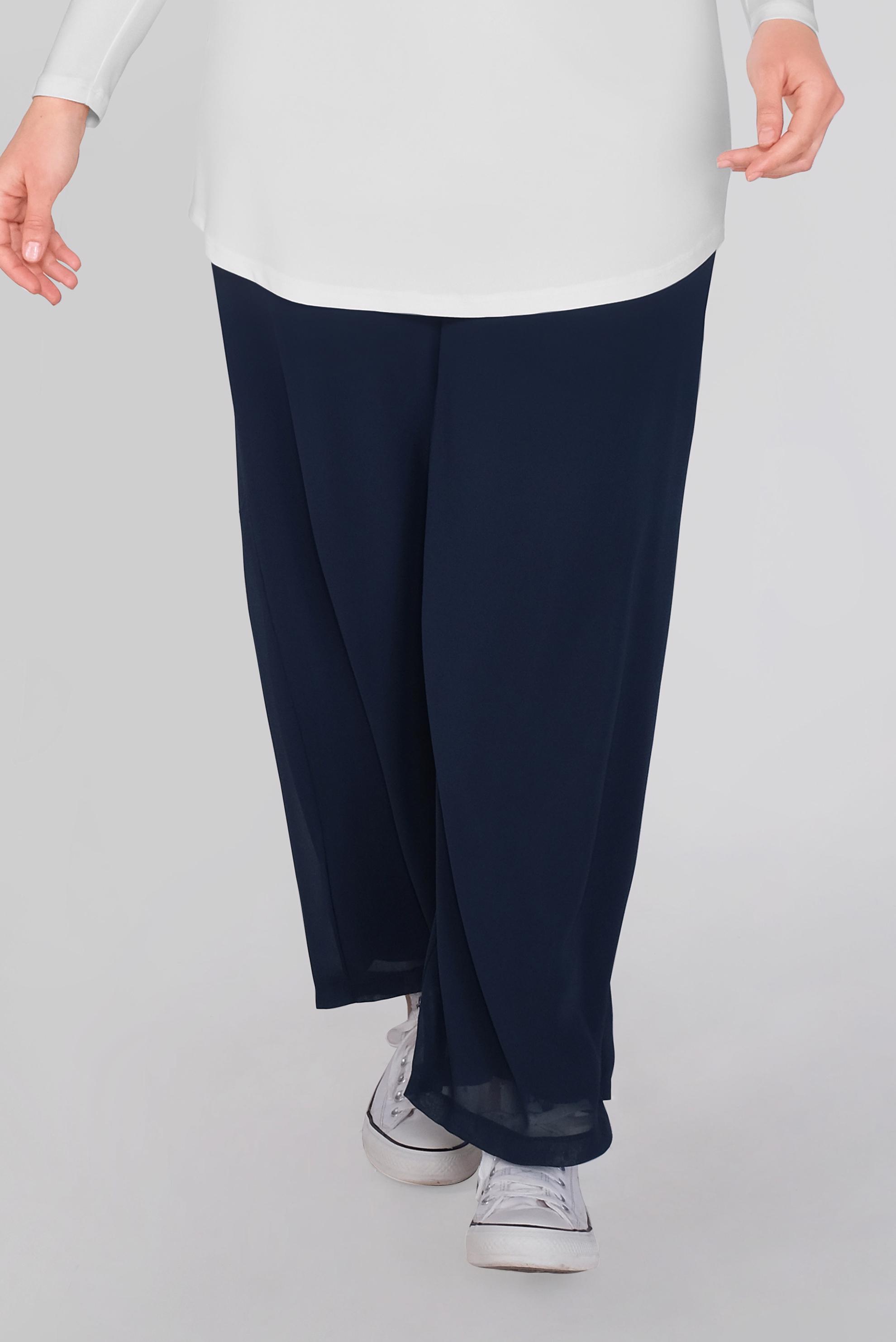 Vêtements hijab BLEU MARINE PANTALON TAILLE ÉLASTIQUE 70224